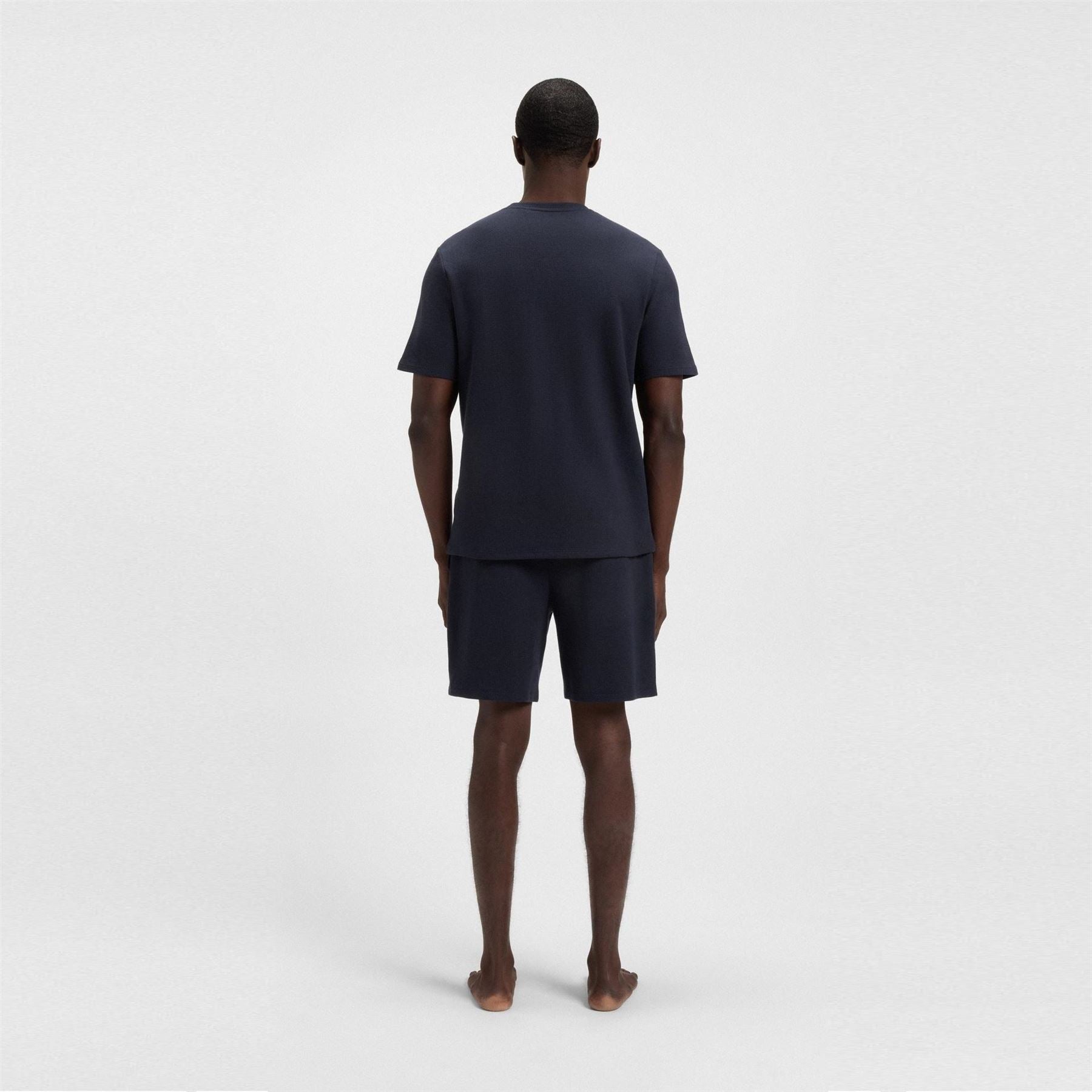 Boss BOSS Bodywear Waffle T Shirt with Structured Design