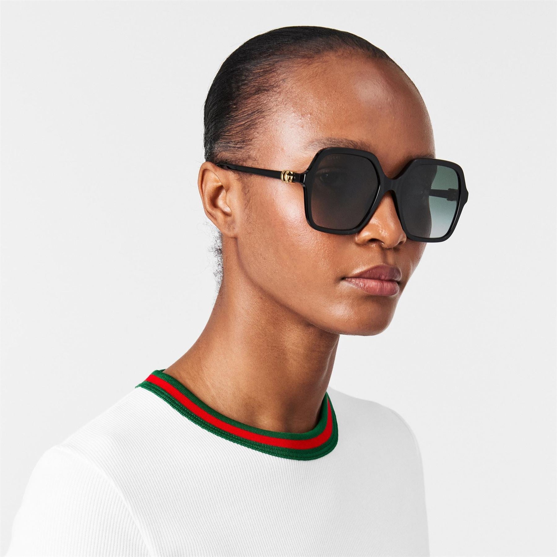 Gucci Womens Square Gg1072s Oversized Sunglasses