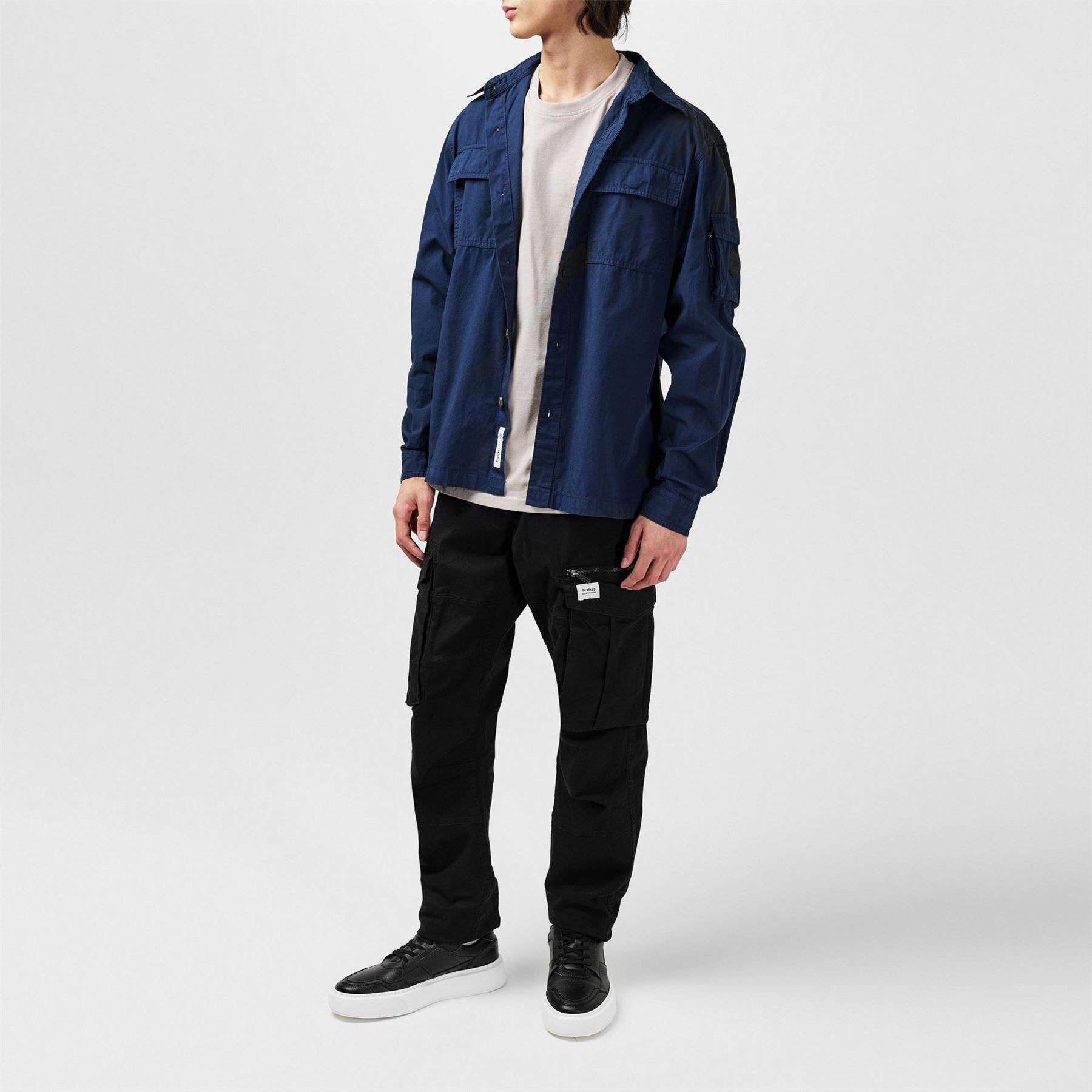 Firetrap Andor Cotton Long Sleeve Utility Overshirt