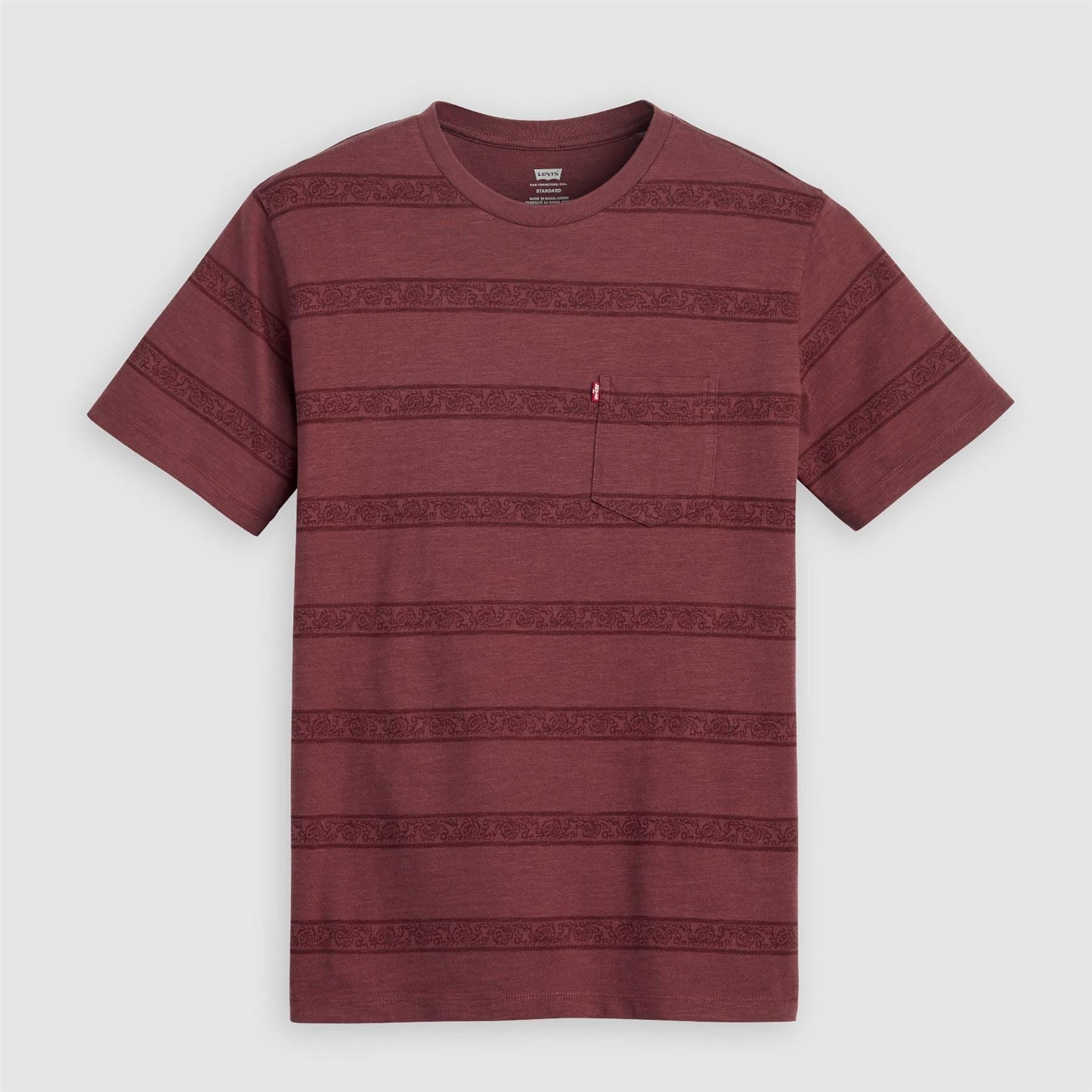 Levis Regular Fit Crew Neck Short Sleeve T-Shirt with Chest Pocket