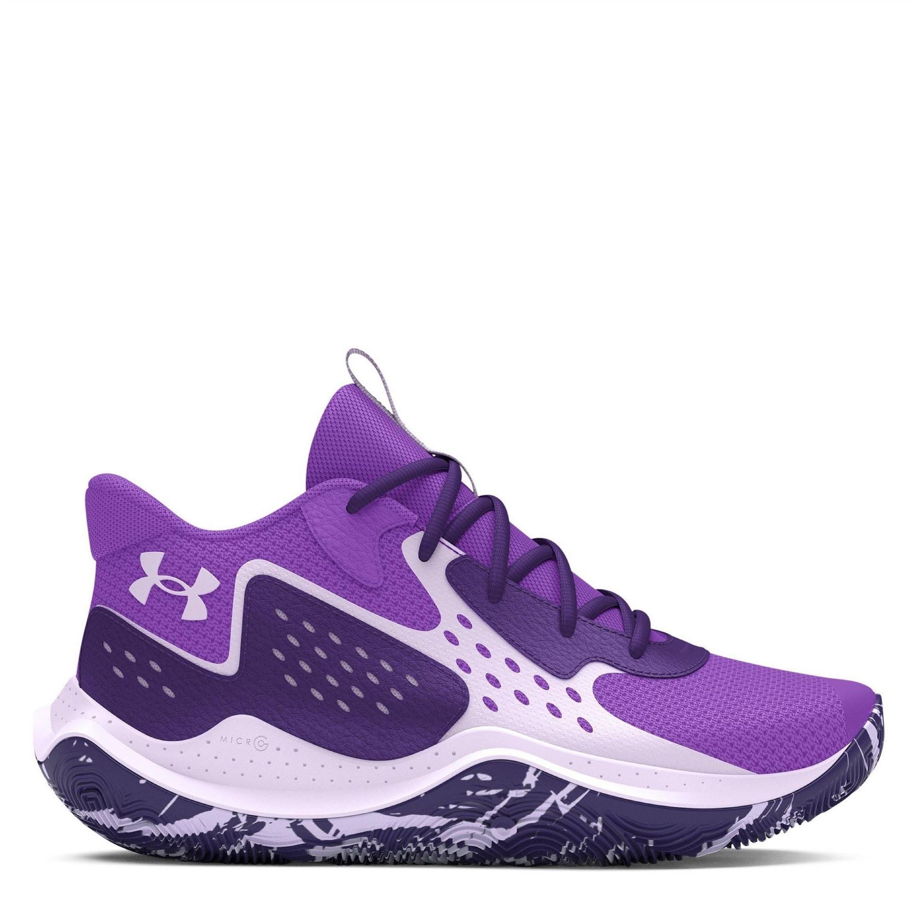 Under Armour Kids Jet 23 Graphic Print Basketball Canvas Low Top Sneakers