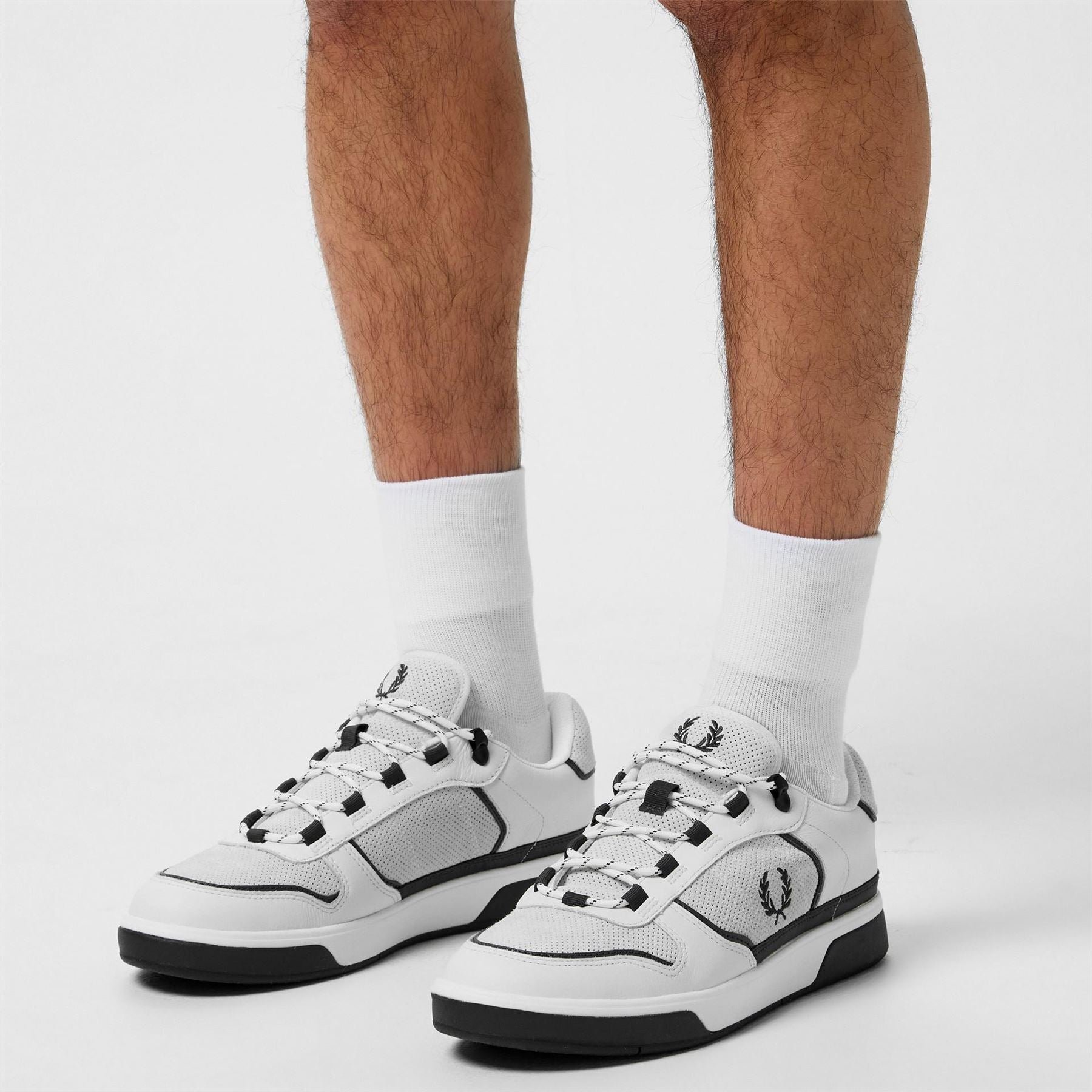 Fred Perry Court Perf Lace Up Low Top Sneakers