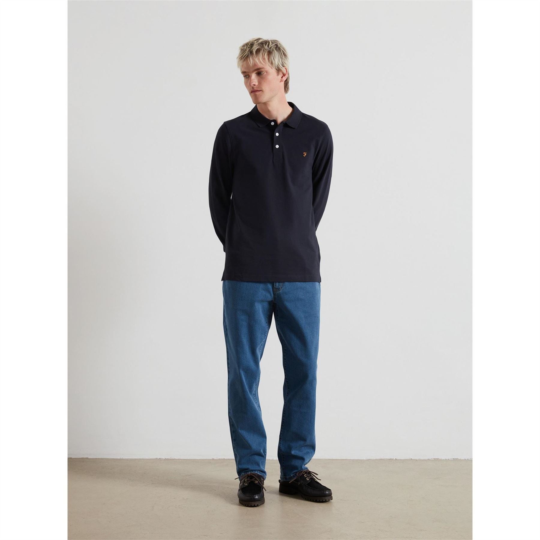 Farah Long Sleeve Regular Fit Polo Shirt