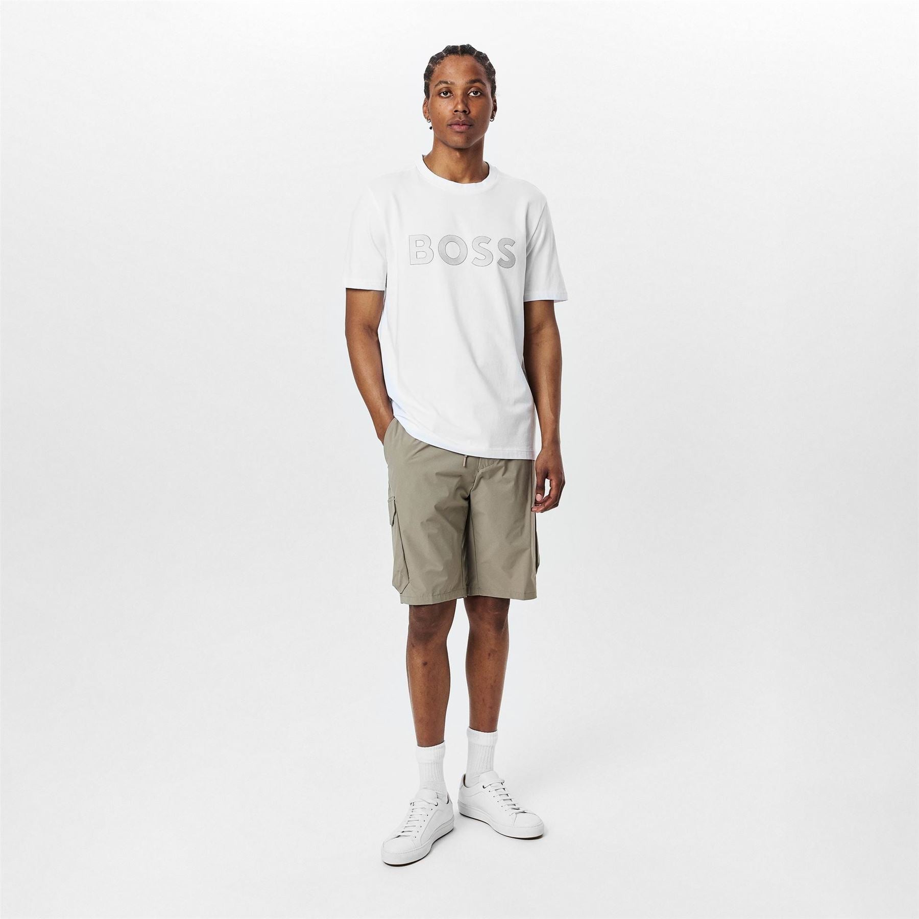 Boss Regular Fit Lettering Logo T-Shirt