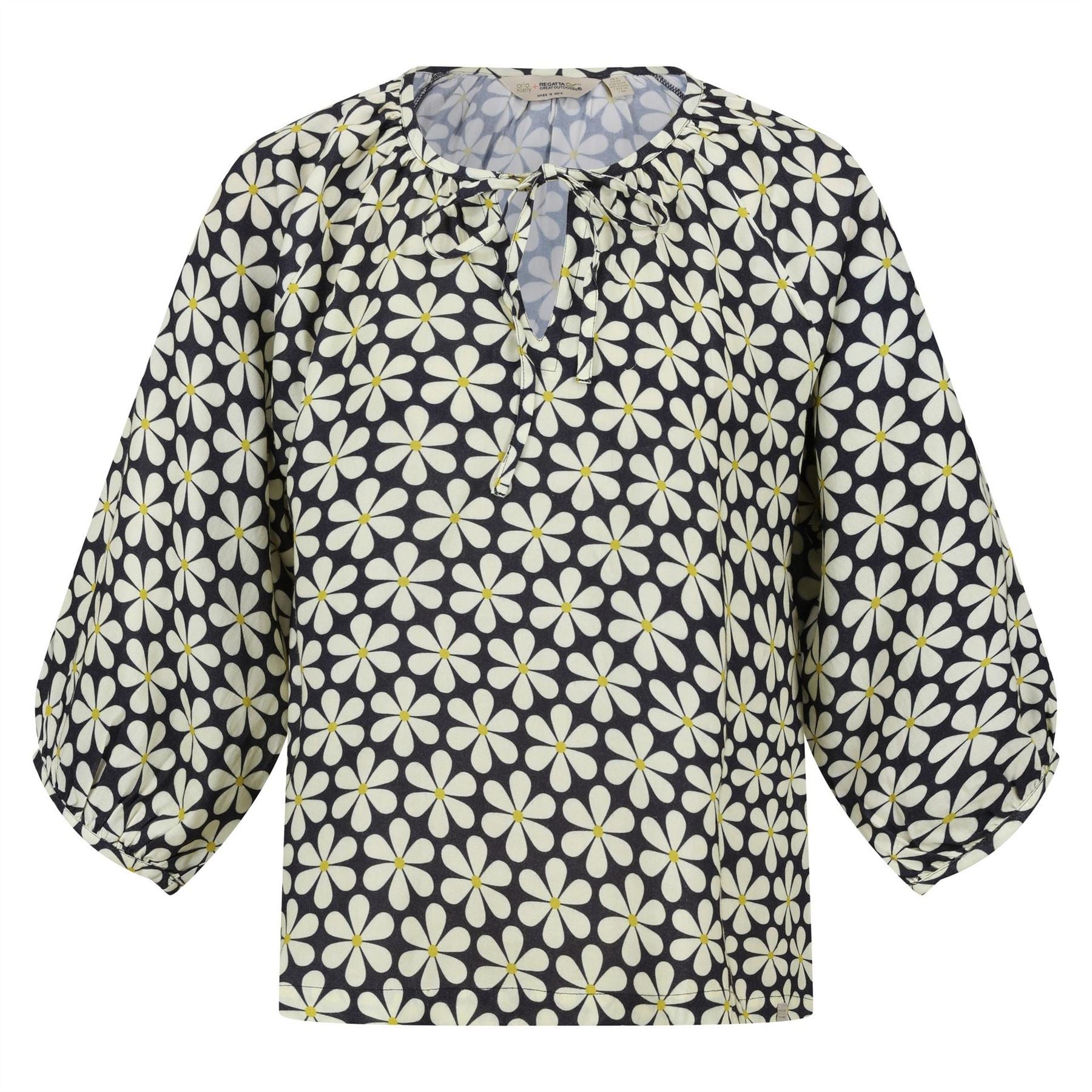 Regatta Orla Relaxed Fit Keyhole Neck Balloon Sleeve Blouse