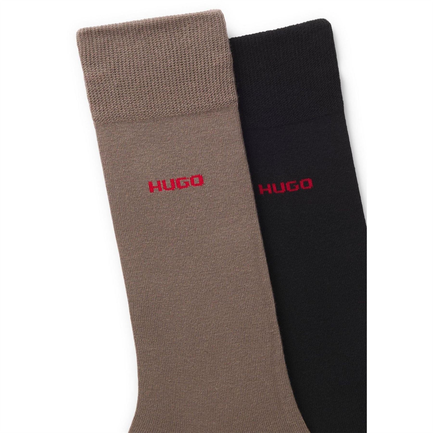 Hugo Cotton 2 Pack Crew Socks
