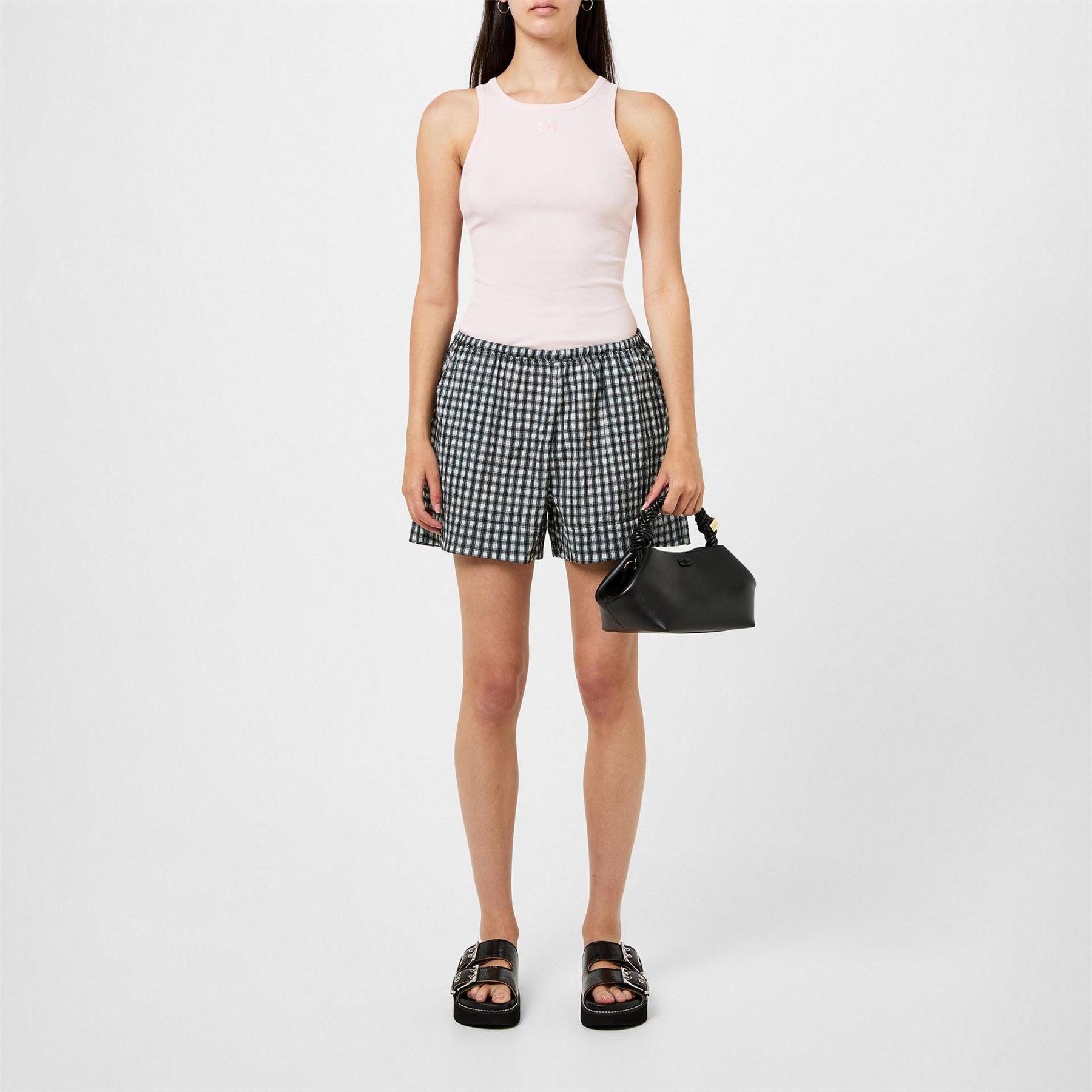Ganni Ribbed Racerback Vest