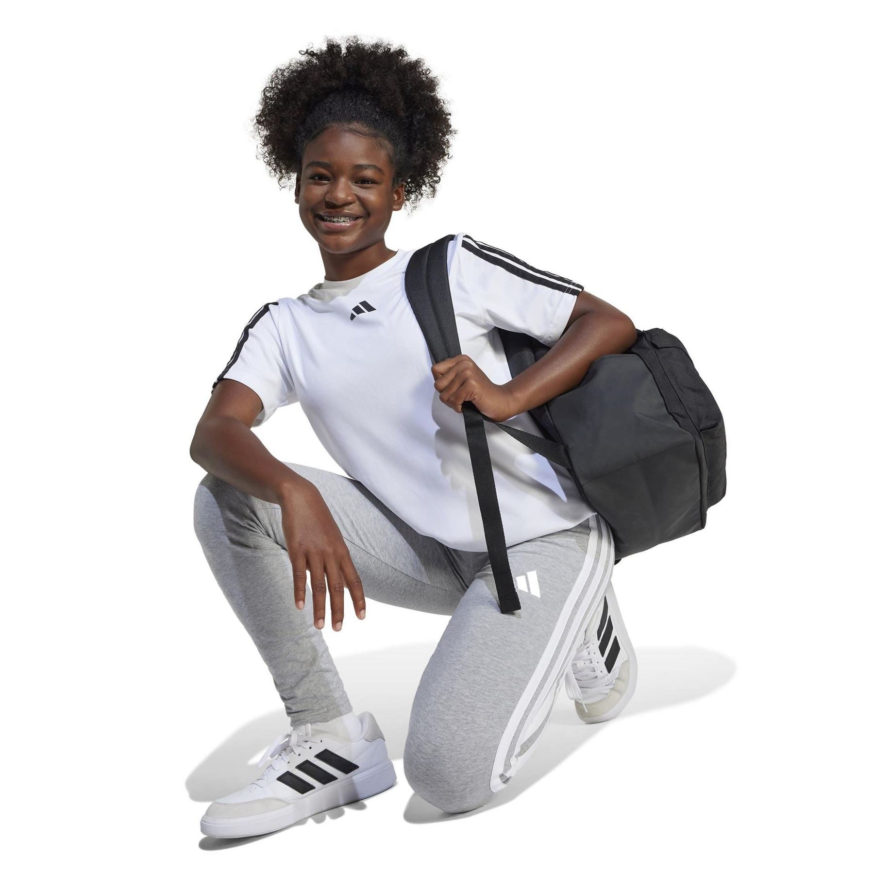 adidas Girls Essentials 3 Stripes Leggings