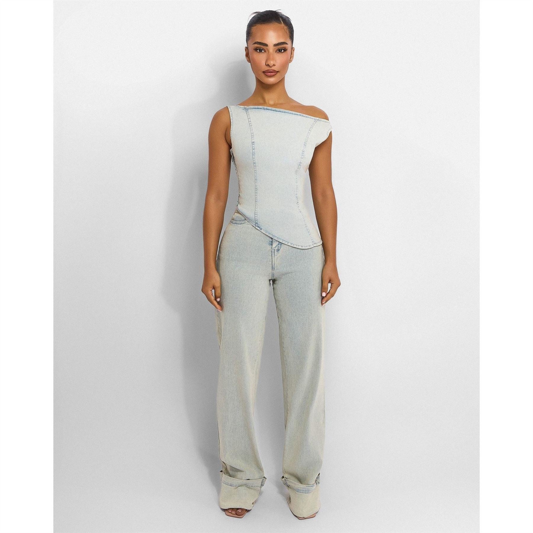 Mars The Label Mika High Rise Straight Leg Jeans