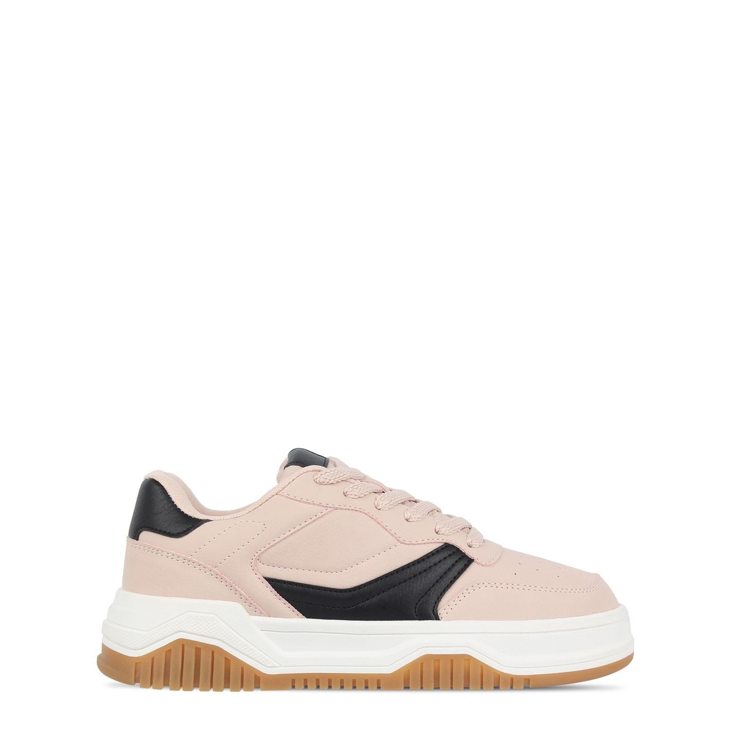 Fabric JN54 Round Toe Flat Heel Trainers