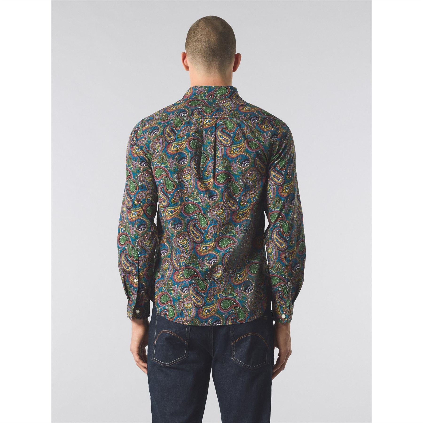 Pretty Green House Paisley Long Sleeve Patterned Shirt