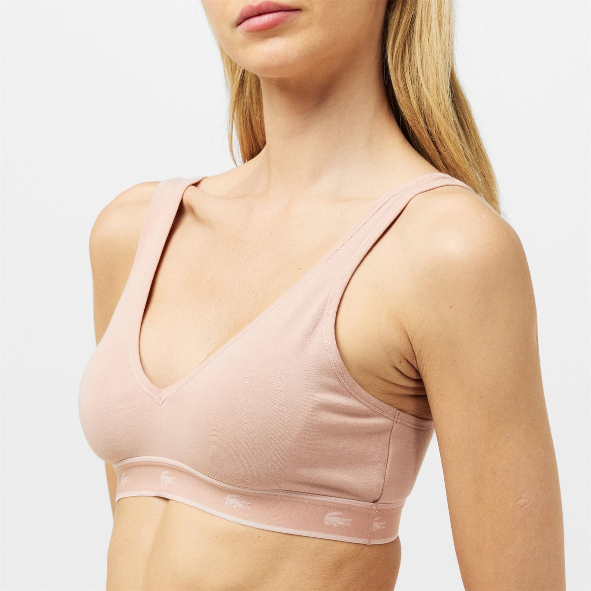 Lacoste Crocodile Print Triangle Bra