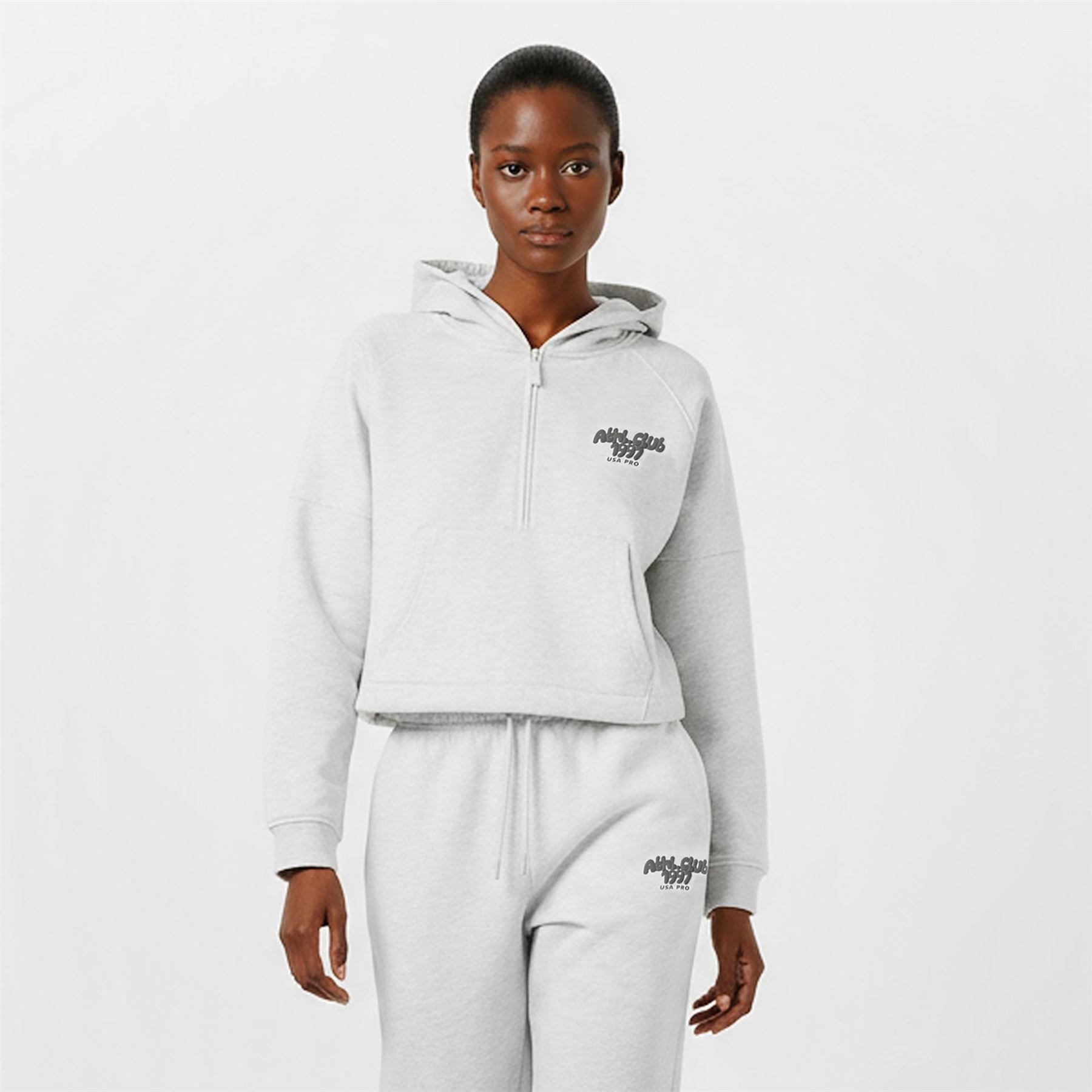 USA Pro Oversized Half Zip Fleece Top