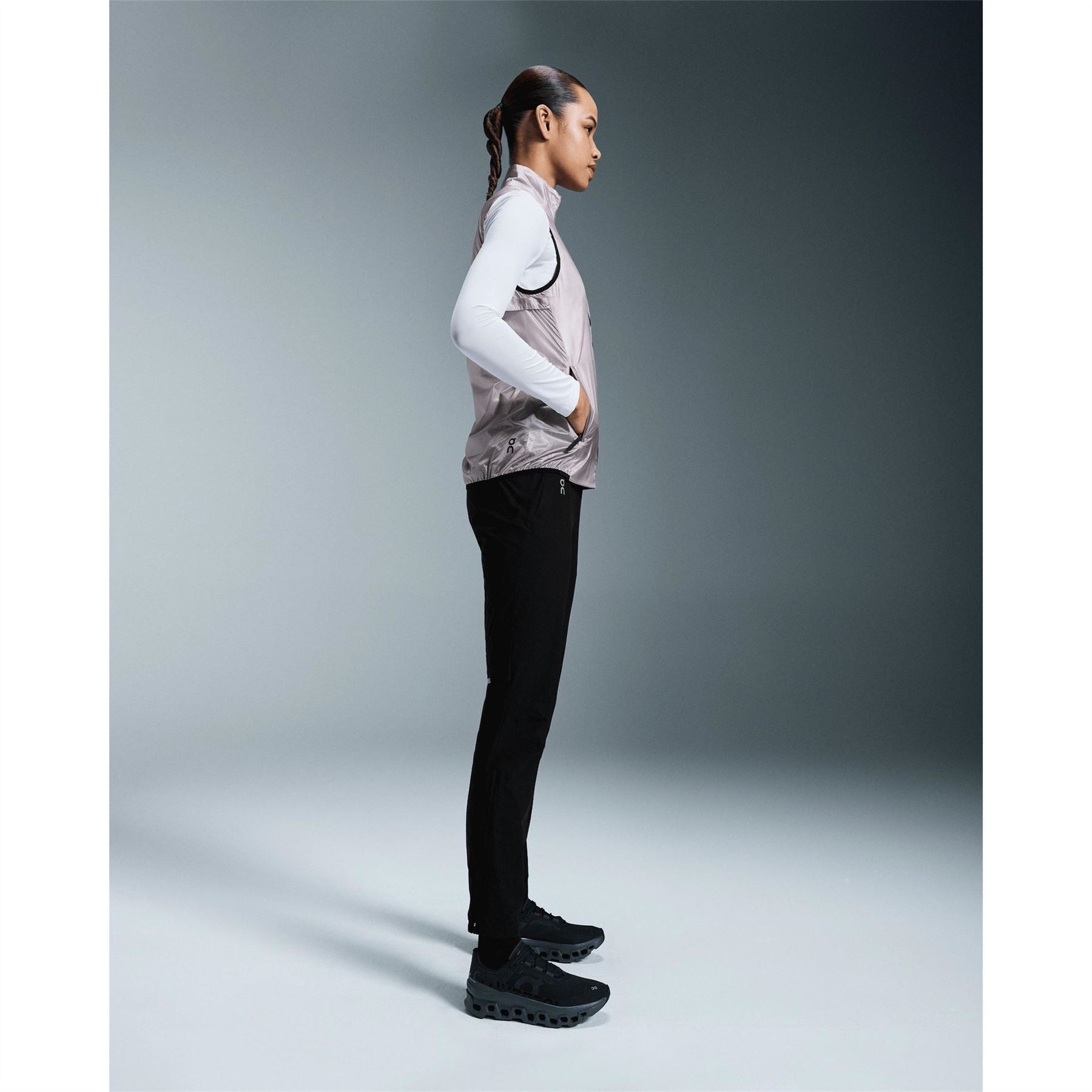 On Core Reflective Slim Solid Patterned Track Pants
