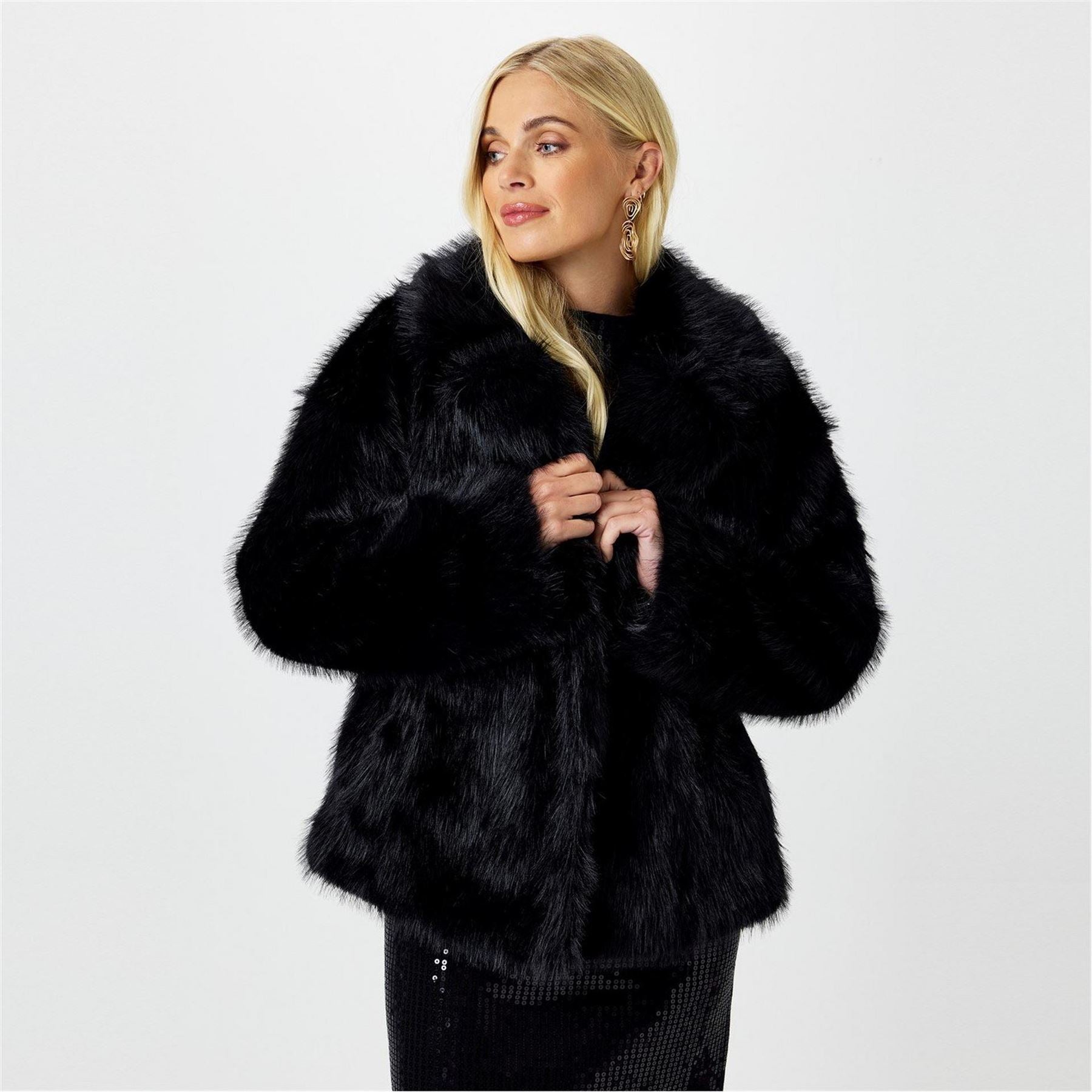 Biba Short Faux Fur Jacket