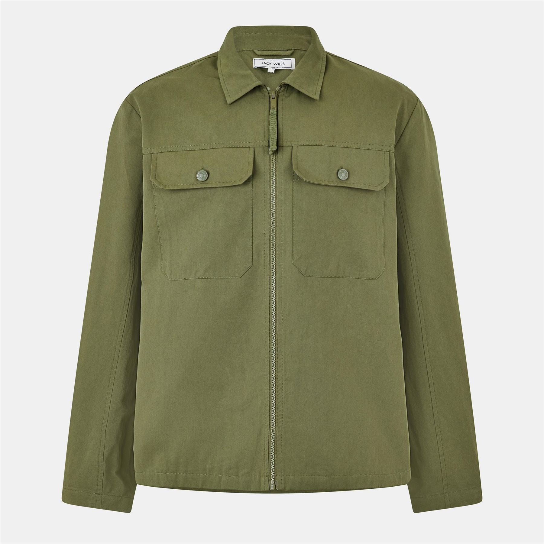 Jack Wills Shire Solid Patterned Press Stud Cuff Overshirt