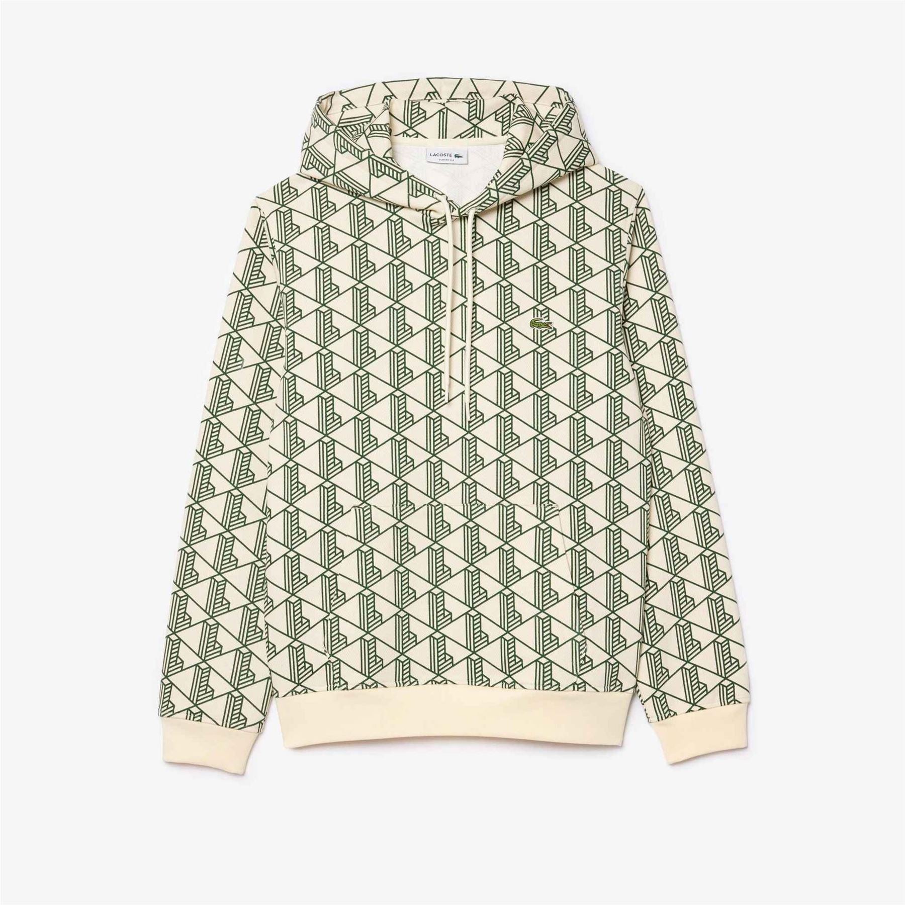 Lacoste All Print Monogram Over The Head Hoodie