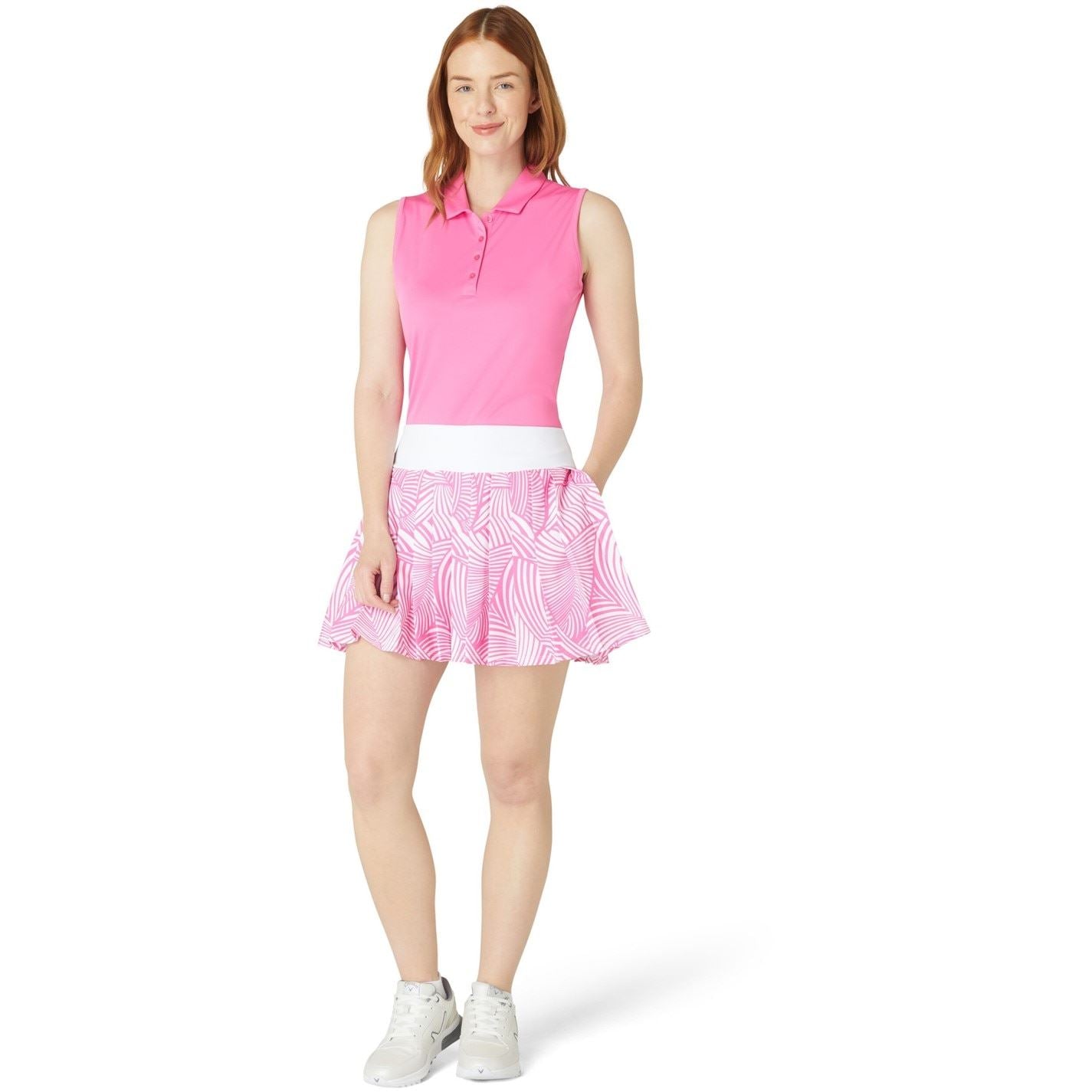 Callaway Stencil High Waist Mini Geometric Patterned Skort