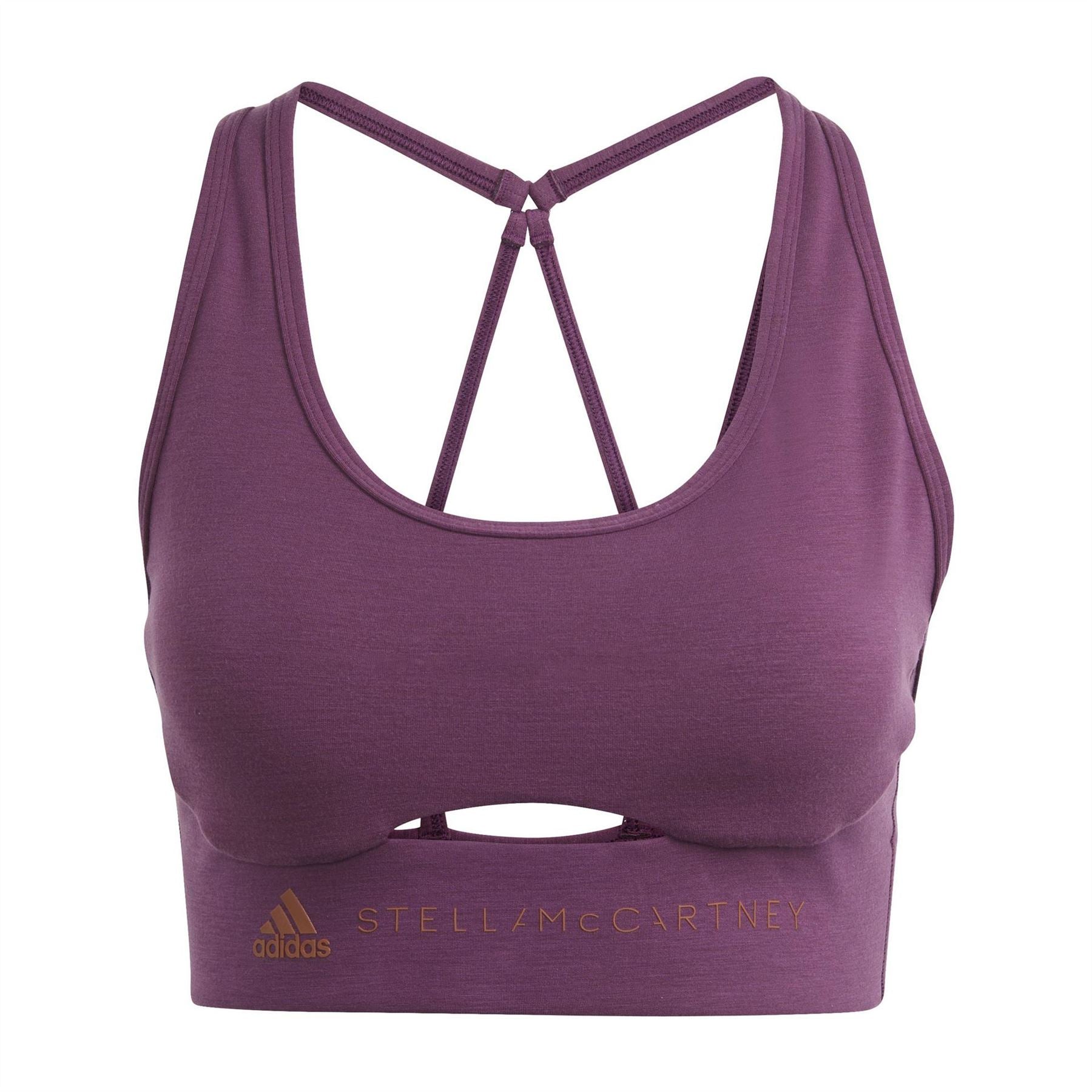 adidas Scoop Neck Cut Out Sports Bra