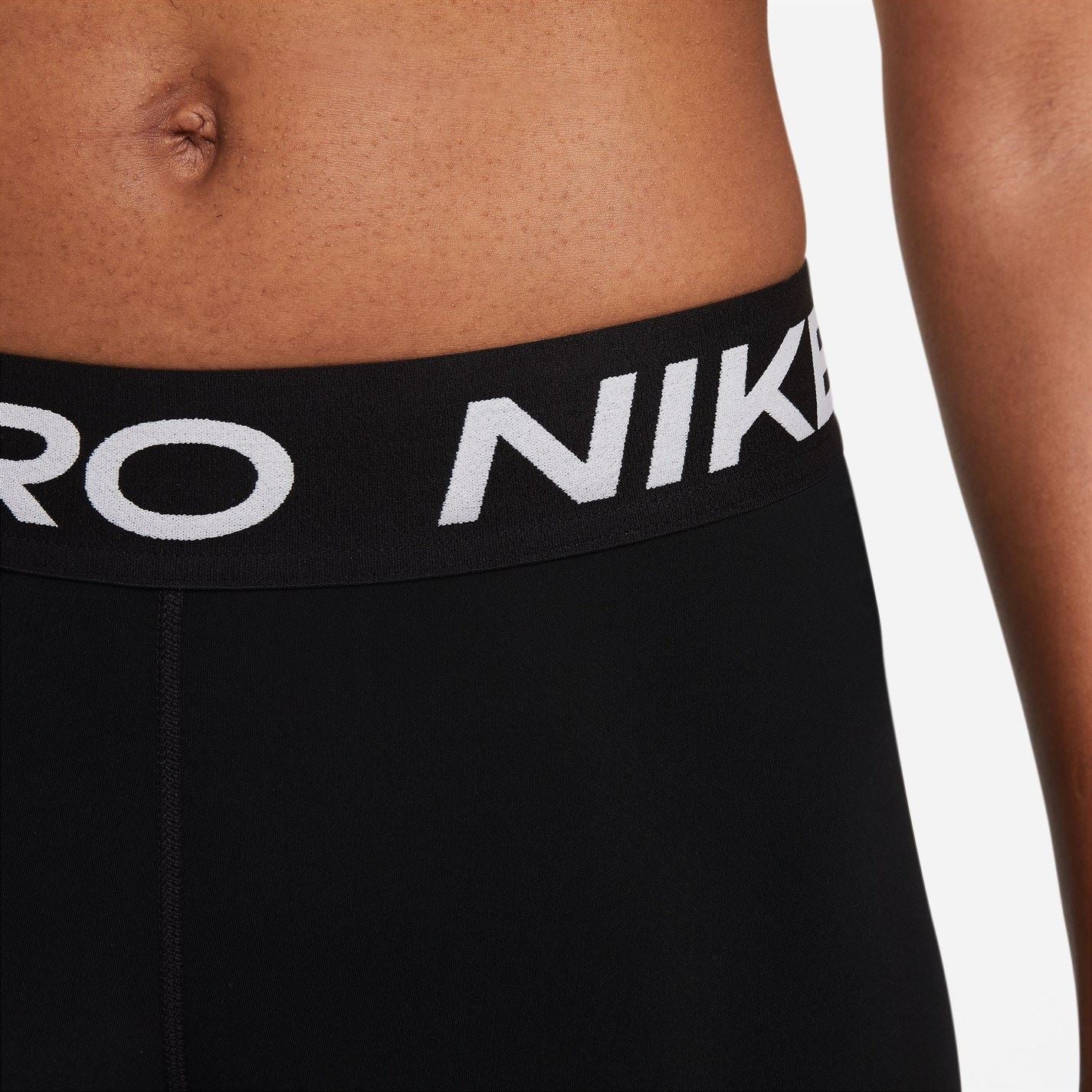 Nike Womens Pro Mid Rise Mesh Panelled Leggings