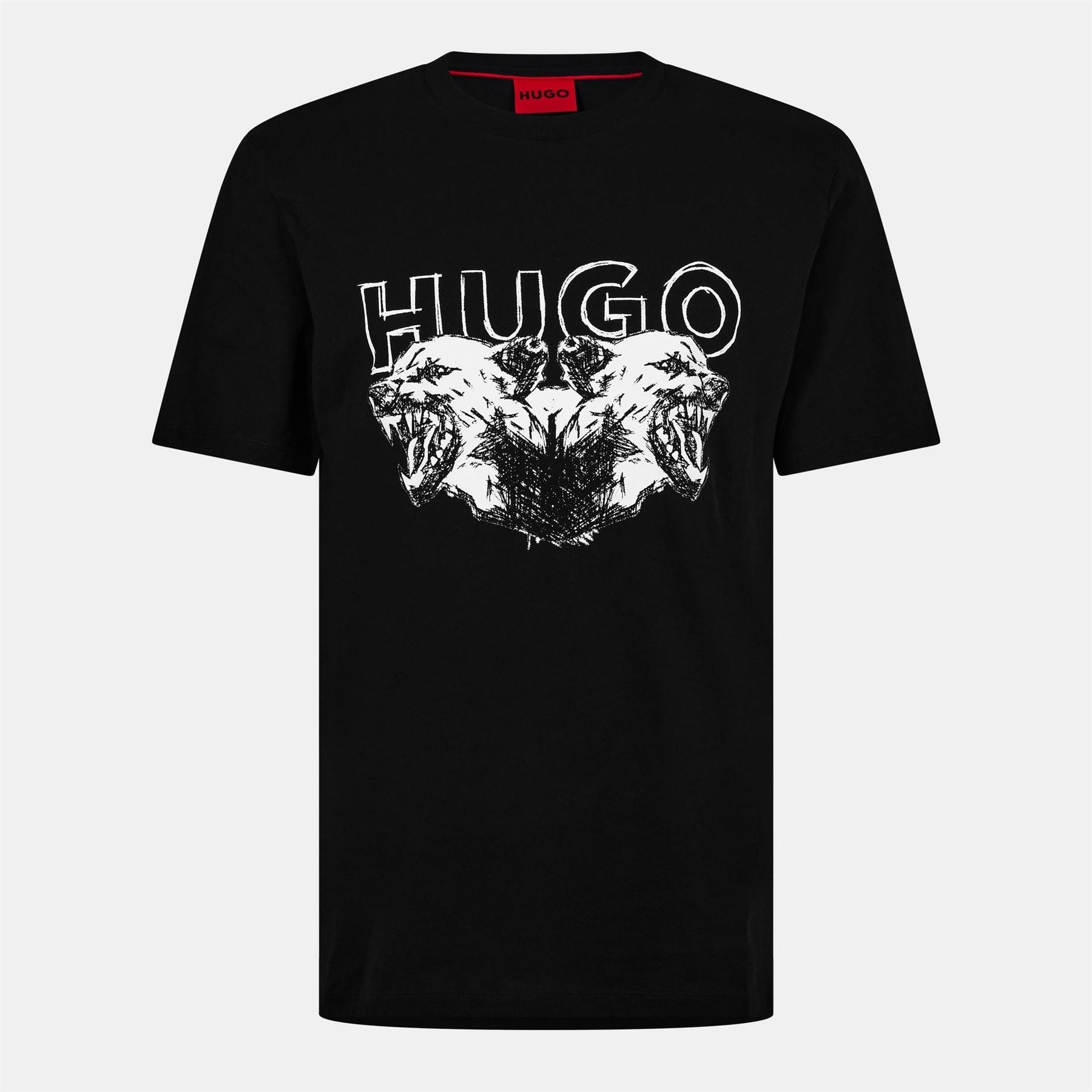 Hugo Dog Graphic Regular Fit Crew Neck T-Shirt