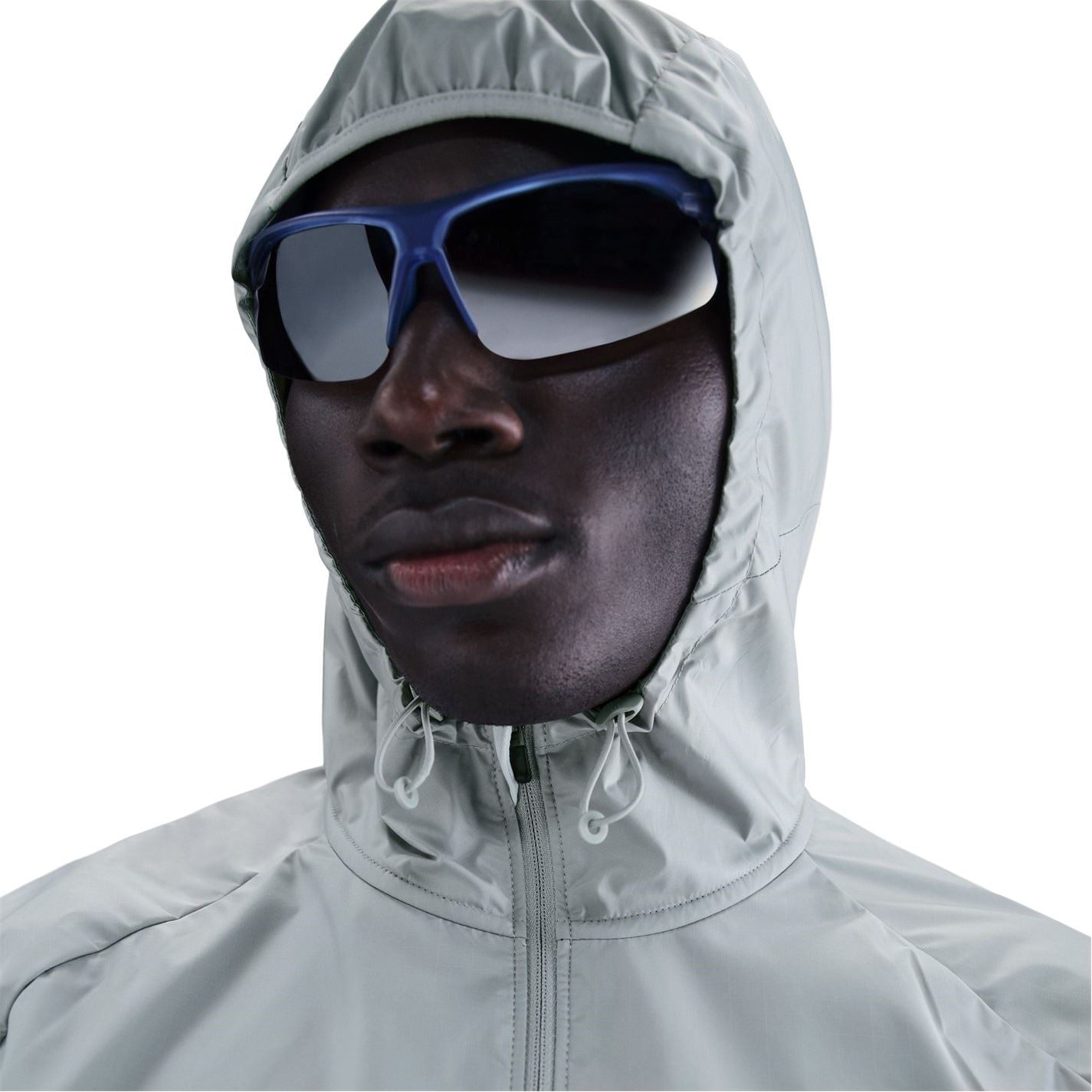 Nike Wint Miler Solid Patterned Hooded Drawstring Running Jacket