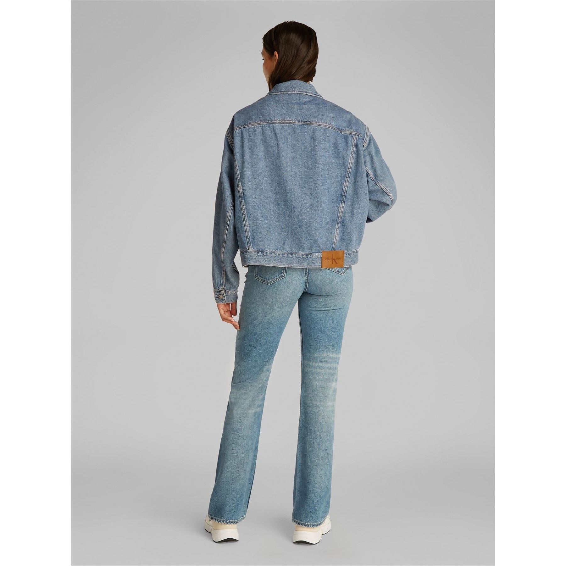Calvin Klein Jeans Solid Patterned Denim Jacket