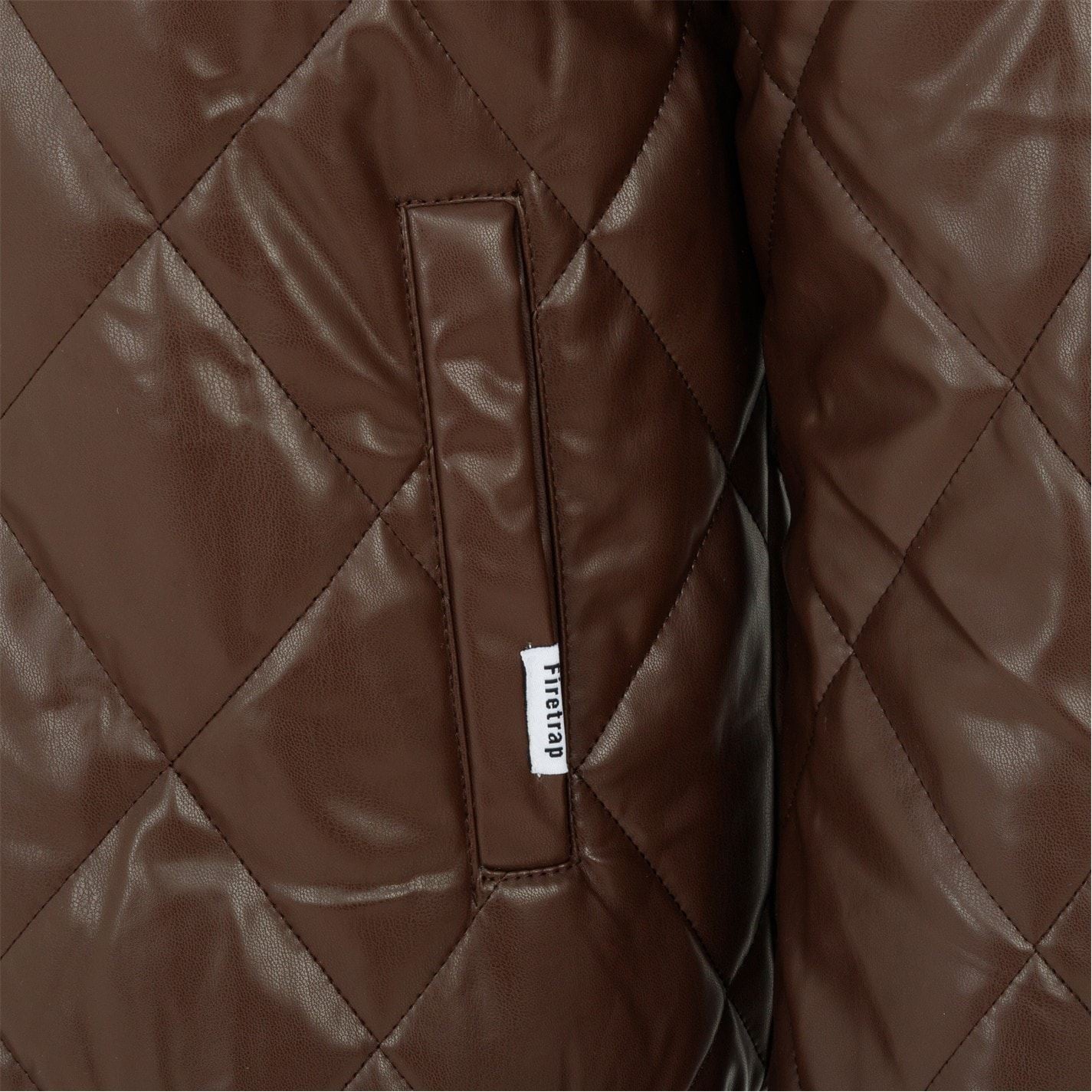 Firetrap Solid Patterned Snap Button Ribbed Cuff Bomber Jacket