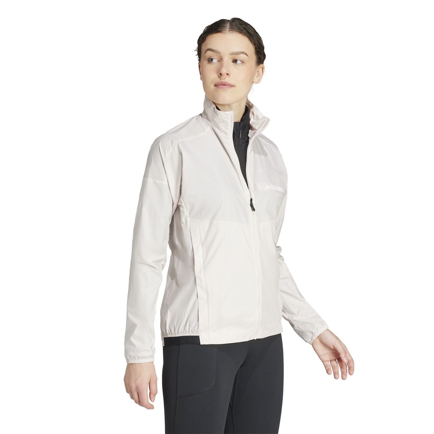 adidas Solid Patterned Windbreaker Jacket