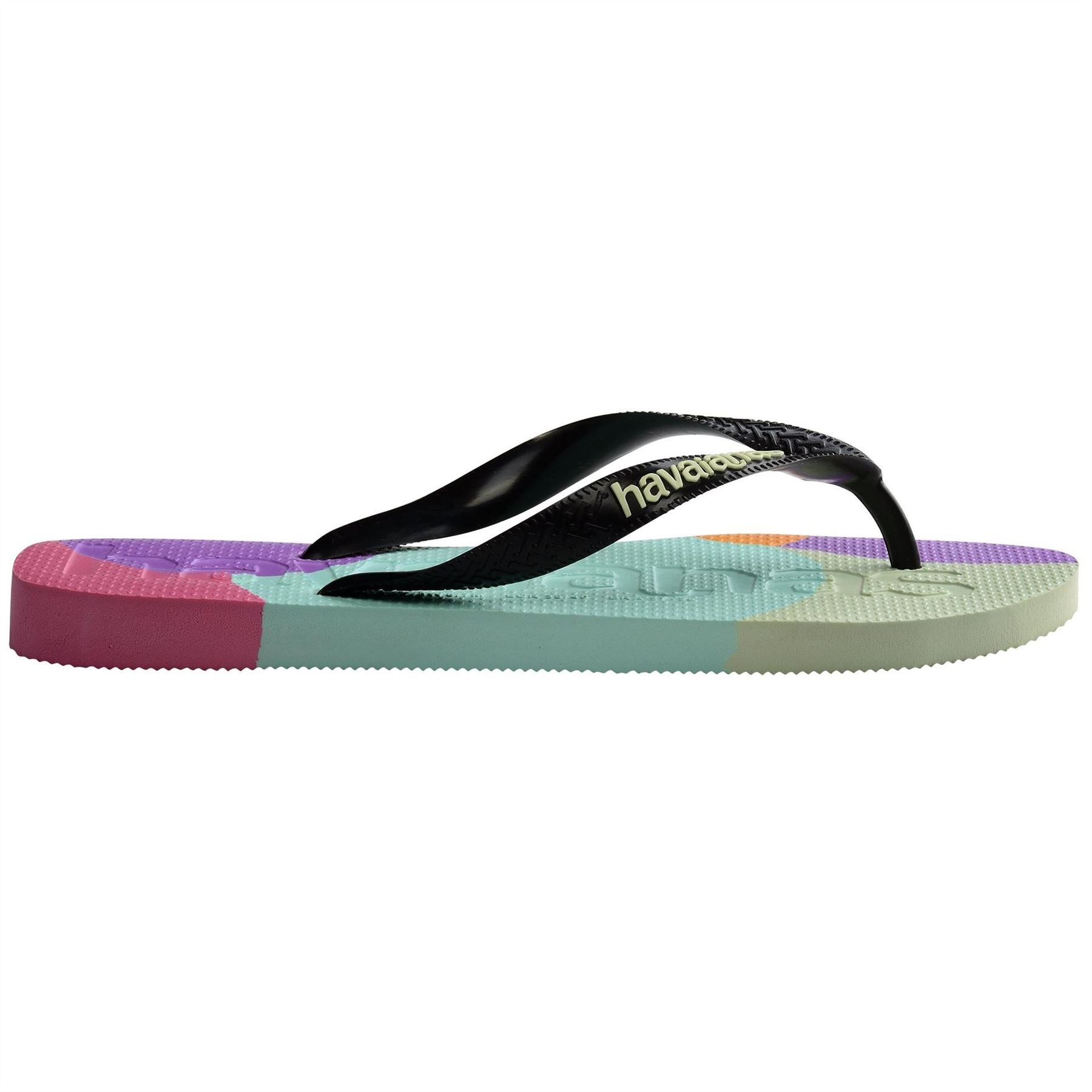 Havaianas Hav. Top Logomania Colors Ii Black Flip Flops Womens