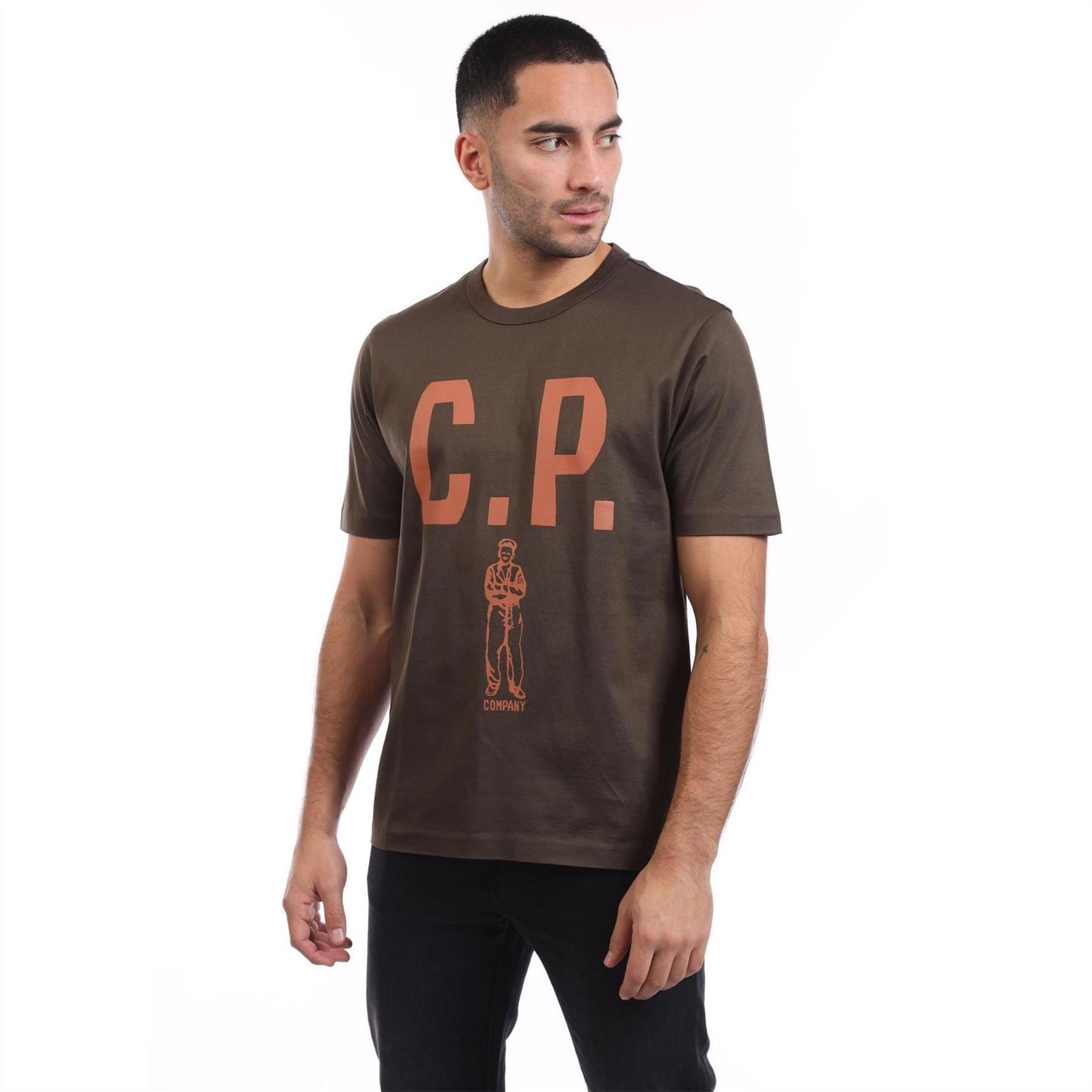 CP Company 30 2 Jersey Twisted Logo T-Shirt