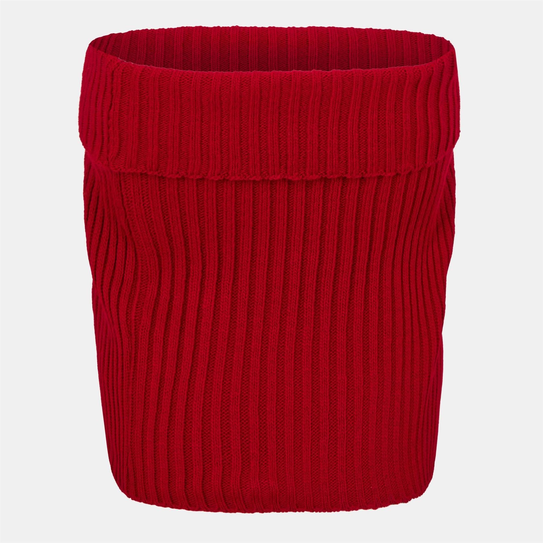Missy Empire Womens Knitted Fold Down Skirt