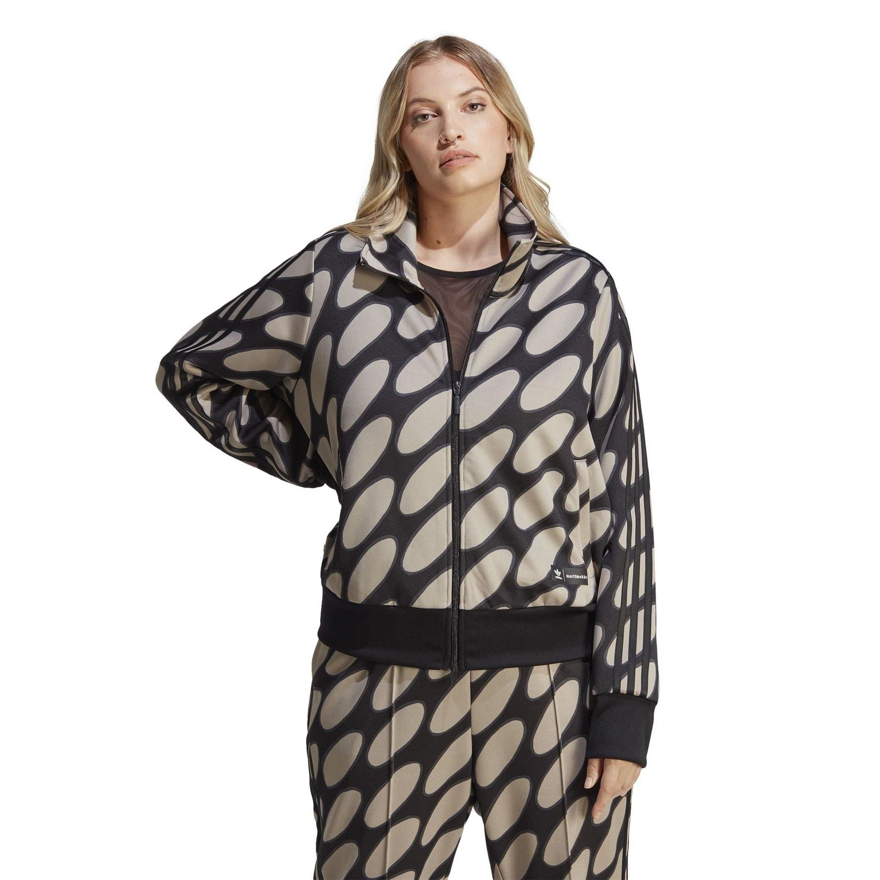 adidas Originals Marimekko Funnel Neck Relaxed Fit Athletic Top