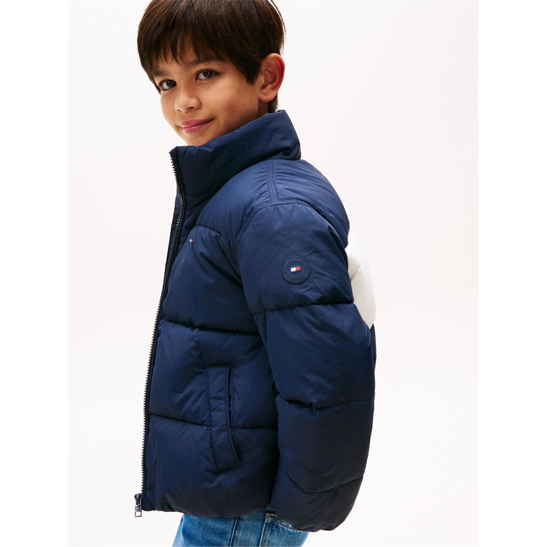 Tommy Hilfiger Kids Flag Shorts Puffer Jacket
