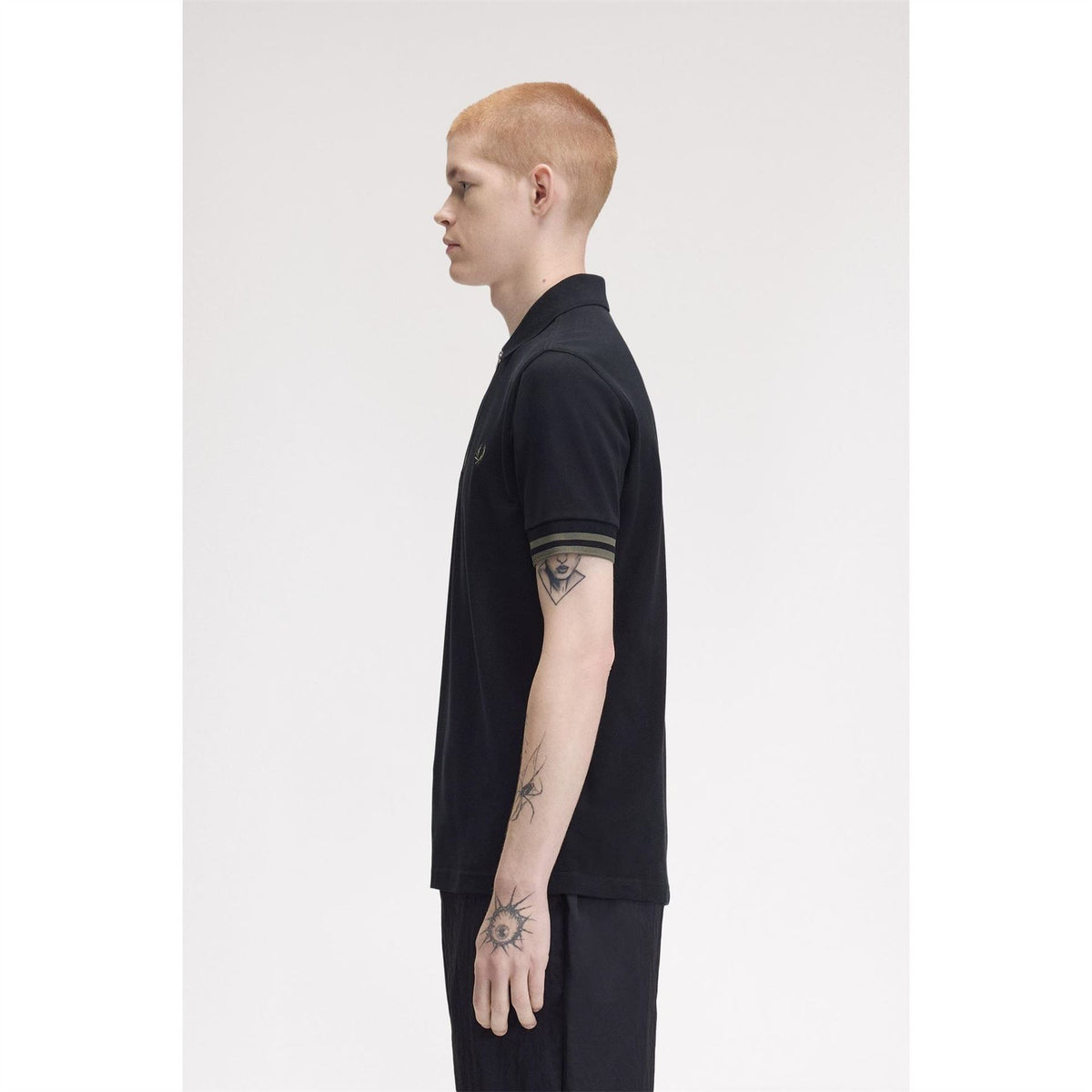 Fred Perry Cotton Short Sleeve Zip Polo Shirt