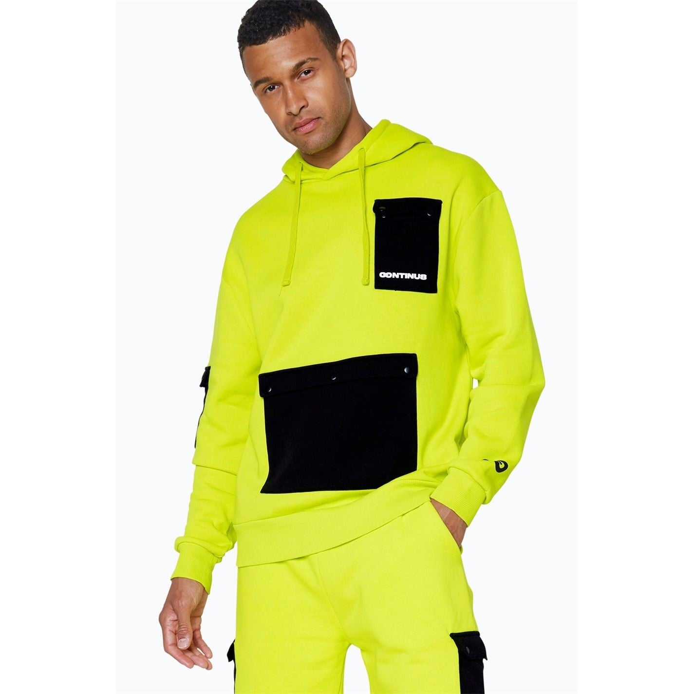 Hype Hooded Cargo Pocket Sweatshirt
