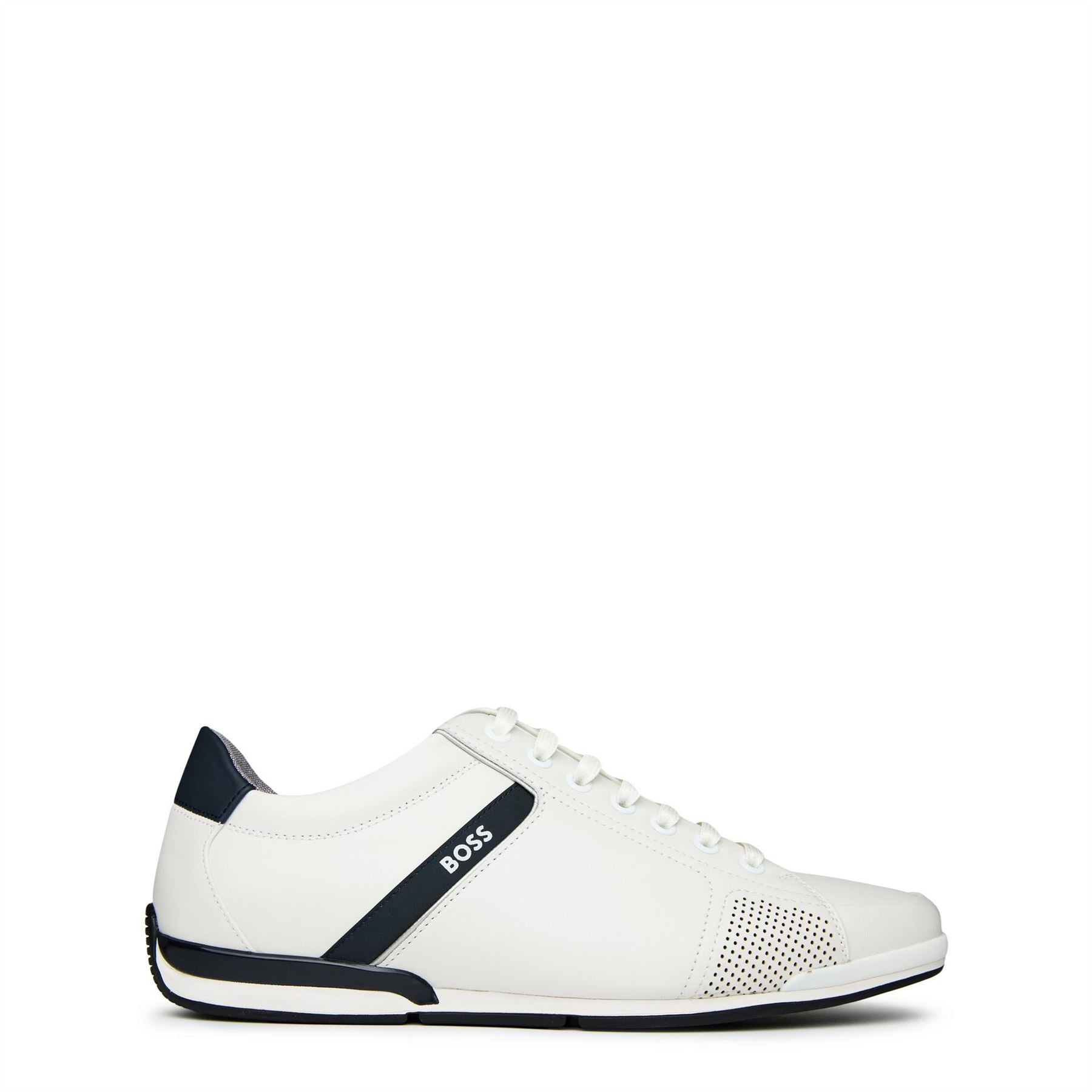 Boss Saturn Smooth Low Top Premium Leather Trainers