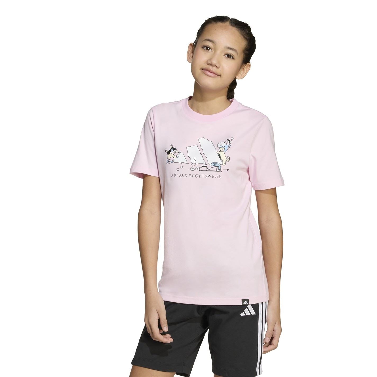 adidas Girls Essentials Linear T-Shirt