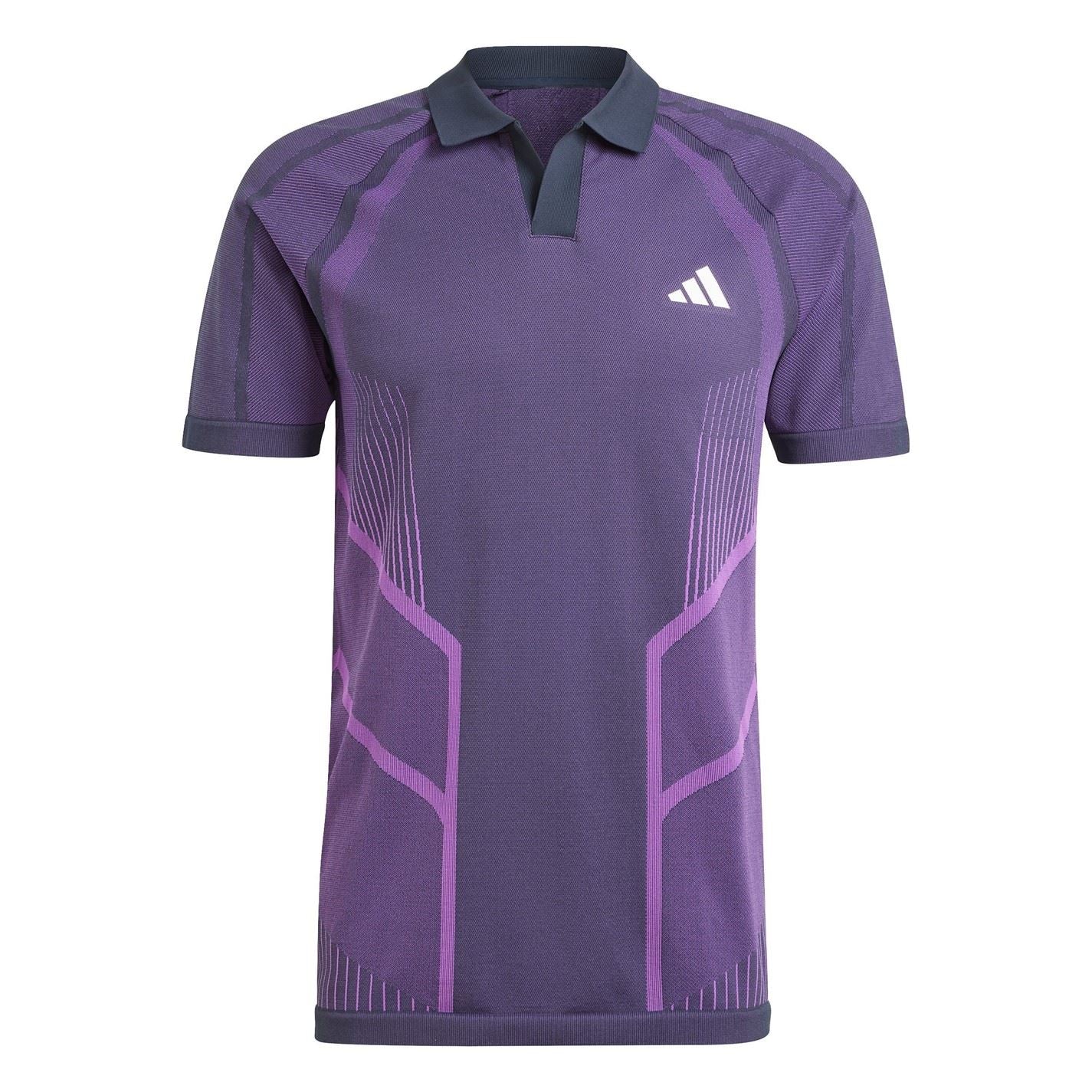 adidas Mens Tennis Pro Seamless Aeroready Freelift Polo Shirt