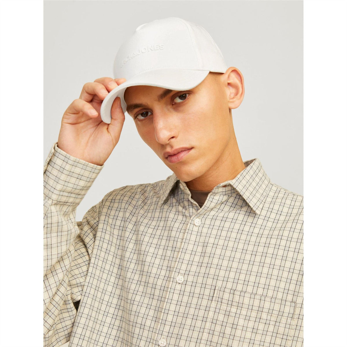 Jack and Jones Solid Patterned Lettering Logo Dad Cap