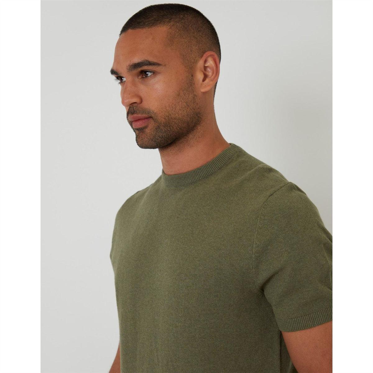 Threadbare Rib Crew Neck Short Sleeve Regular Fit T-Shirt