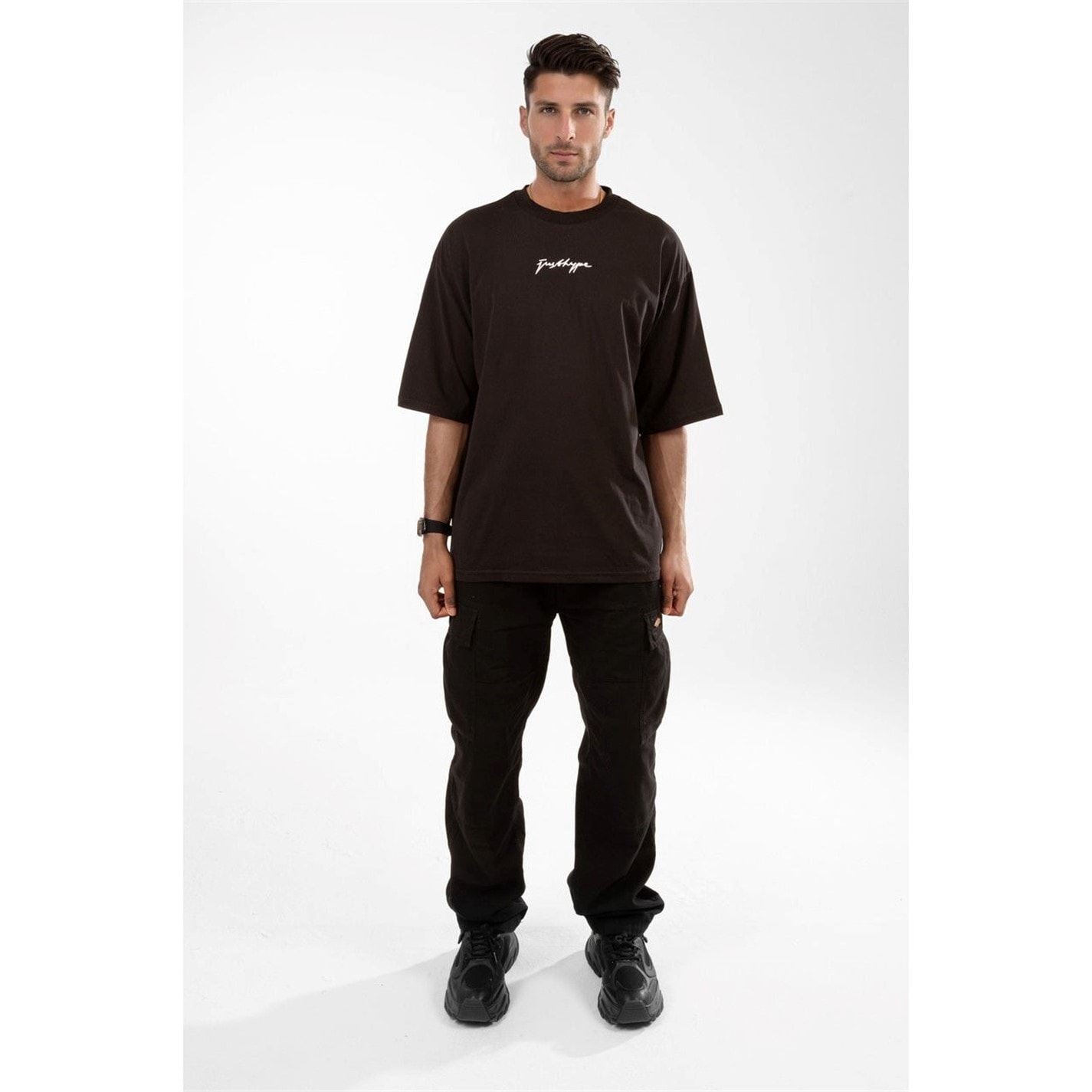 Hype Regular Fit Lettering Crew Neck T-Shirt