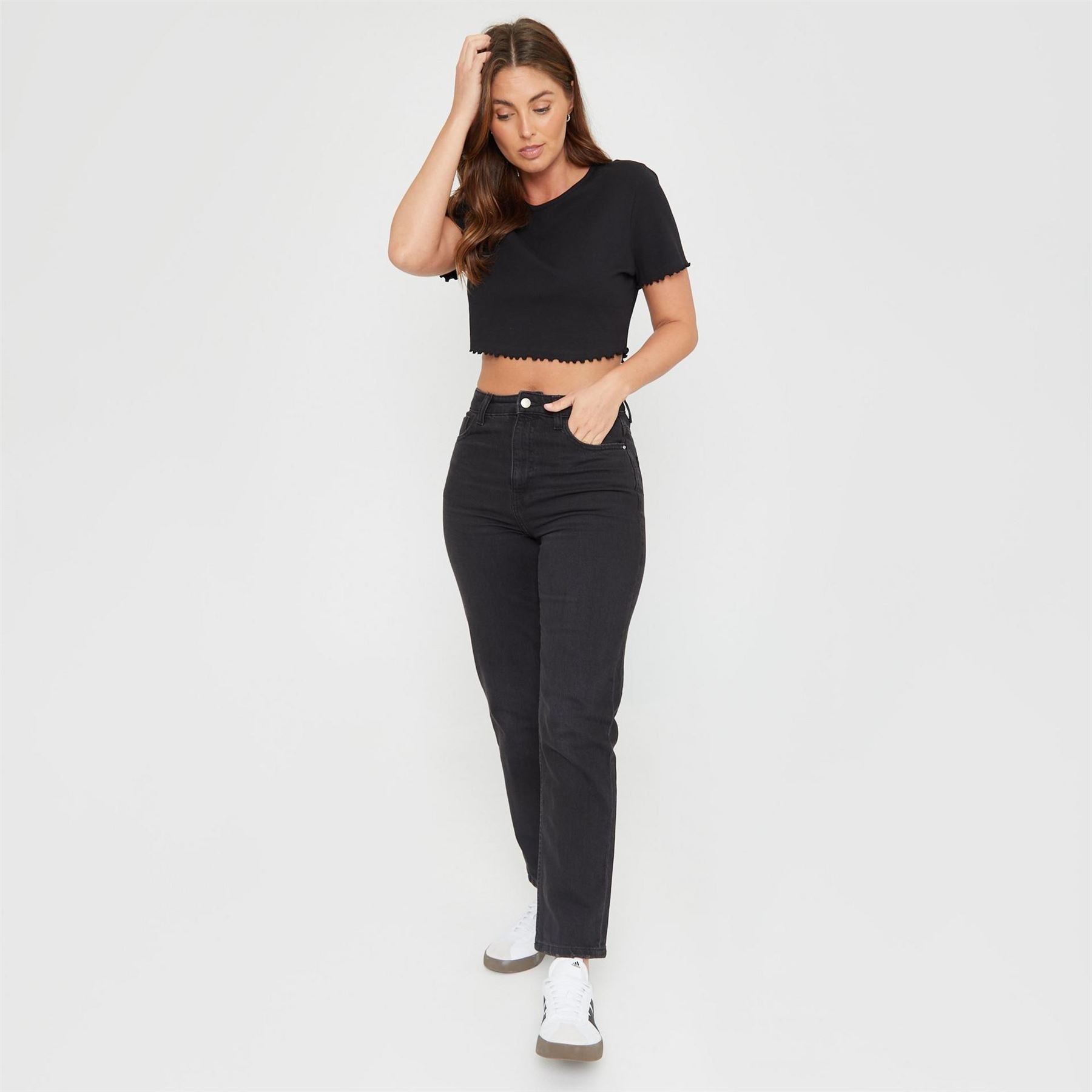 Be You You Crop Regular Fit Crew Neck T-Shirt