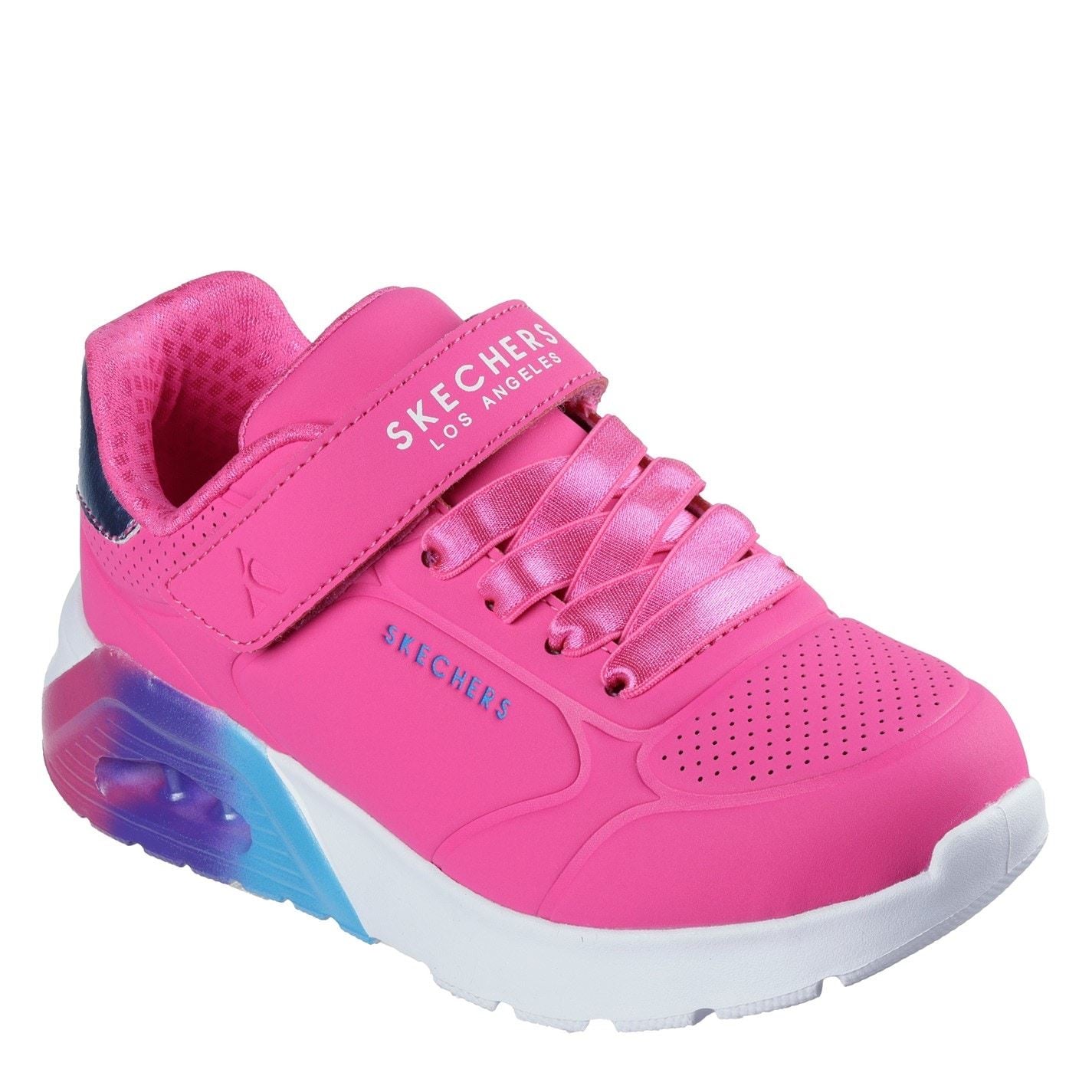 Skechers Gore  And  Strap Embossed Sneaker W Met Court Trainers Girls