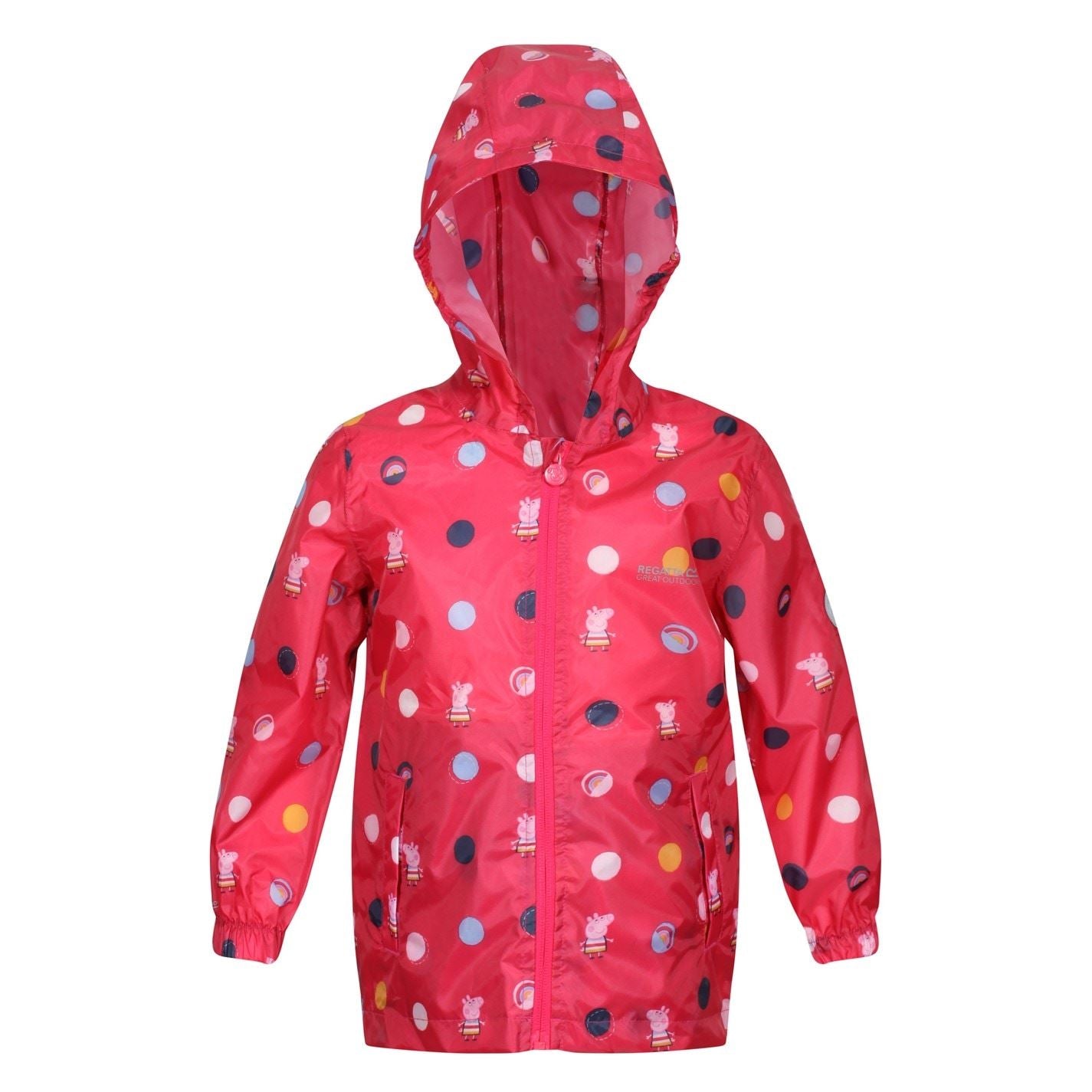 Regatta Pepa Hooded Rain Jacket with Elasticated Cuff