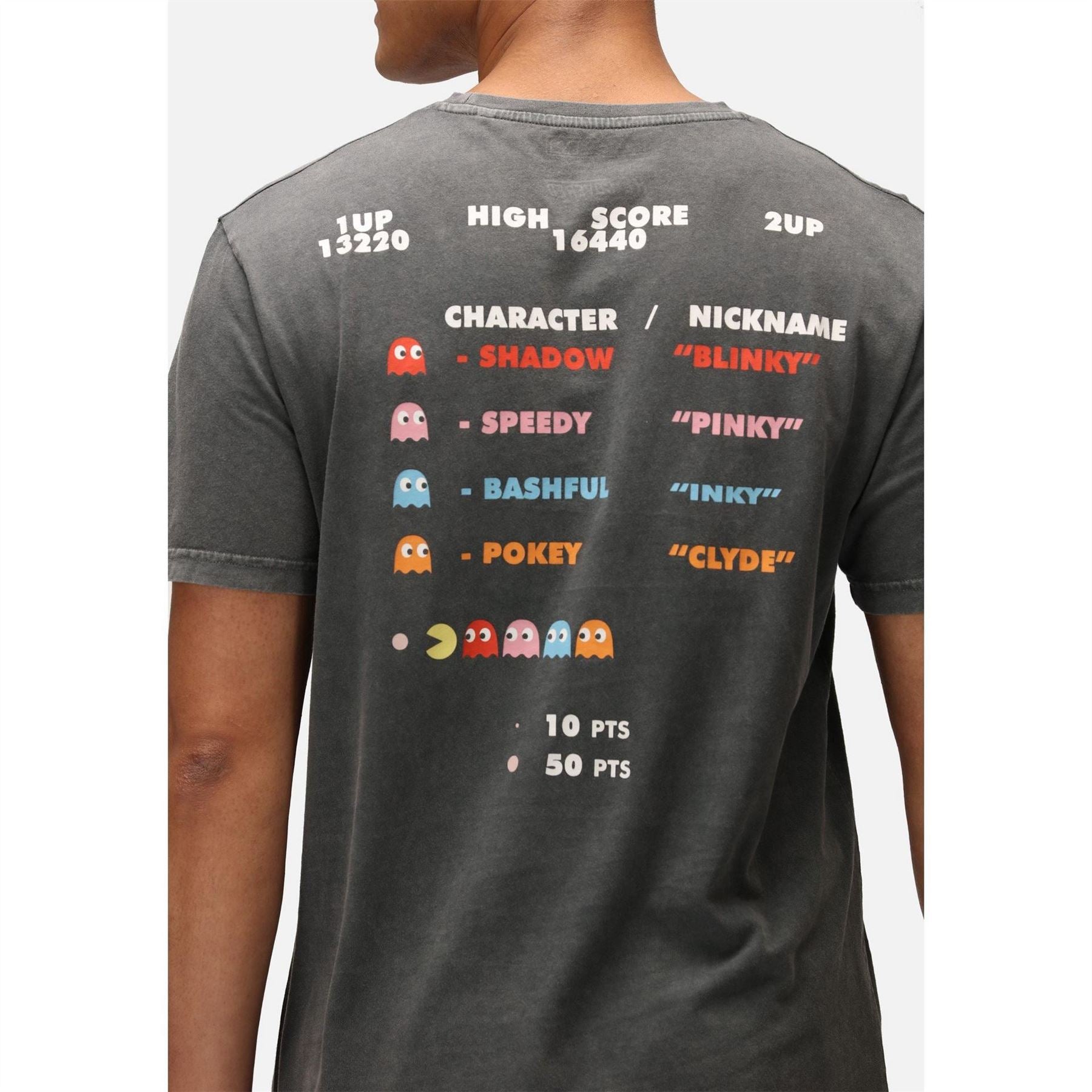 Pac-Man Regular Fit Crew Neck Score Board T-Shirt