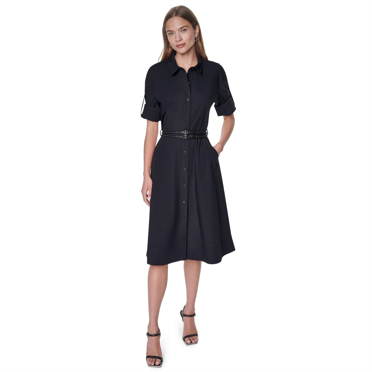 DKNY Belt Pop Shirt Dress