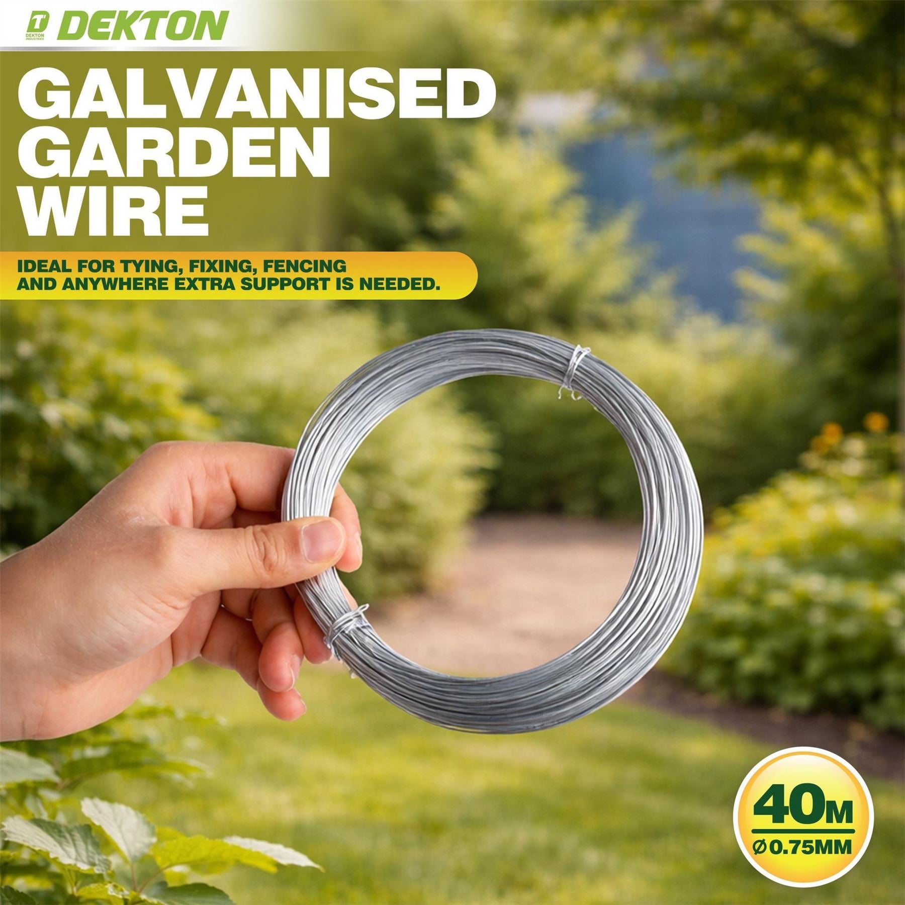 Dekton Galvanised Garden Wire