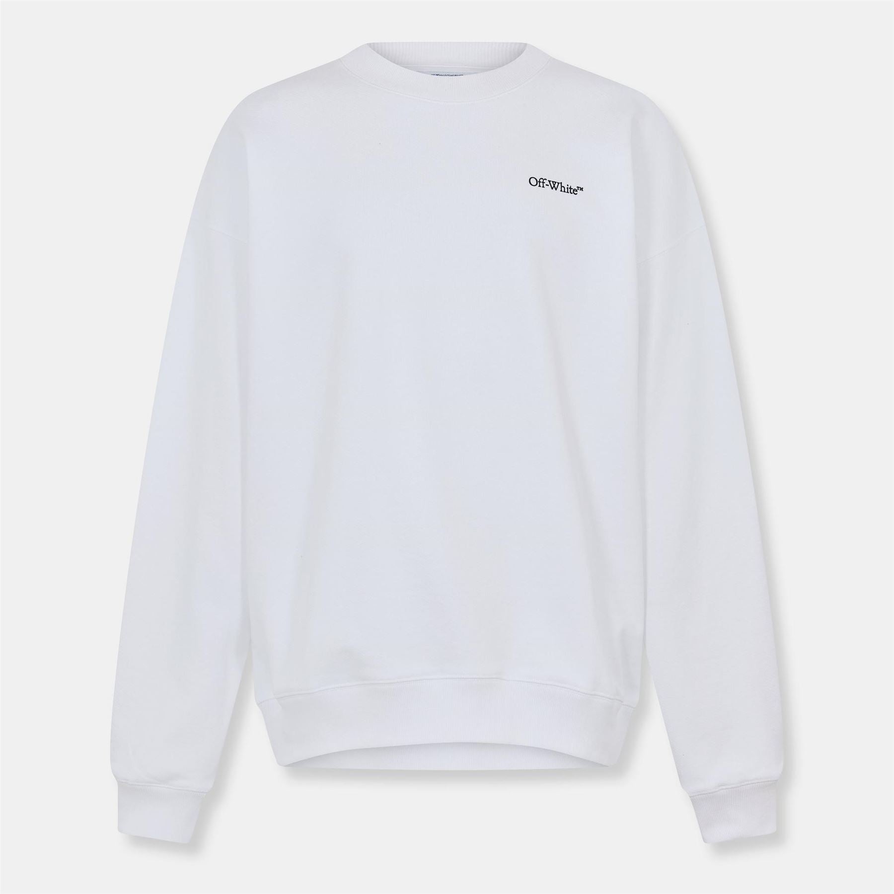 Off White Skate Left Chest Logo Crew Neck Long Sleeve Sweatshirt