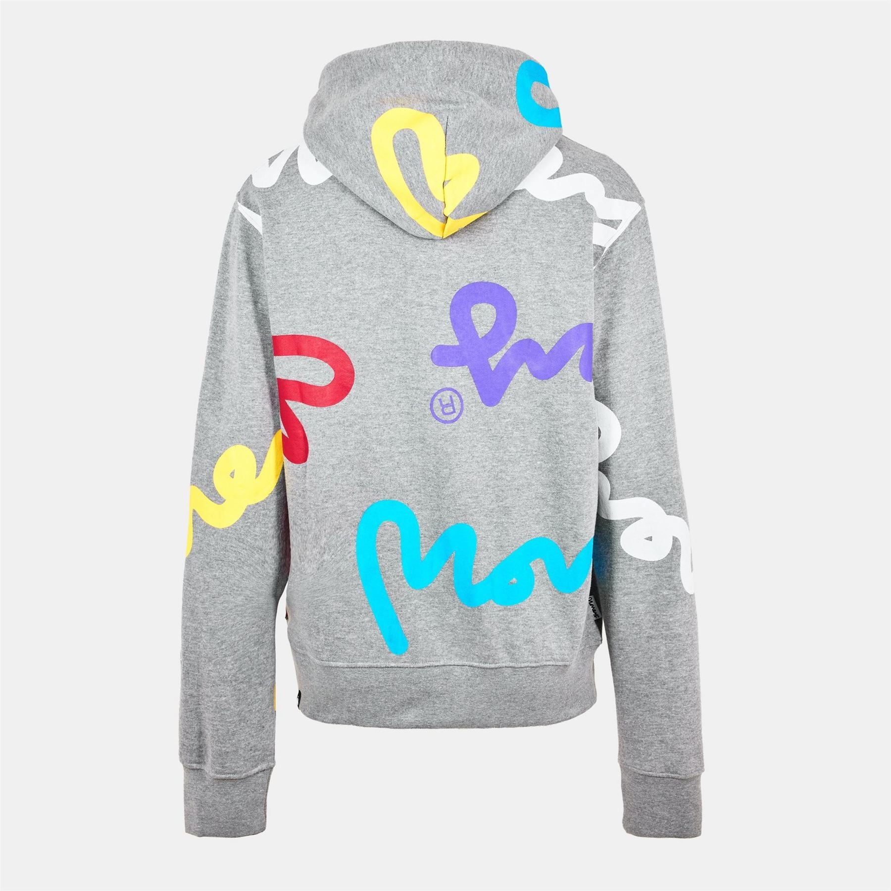 Money Signature Print Hooded Long Sleeve Sweatshirt